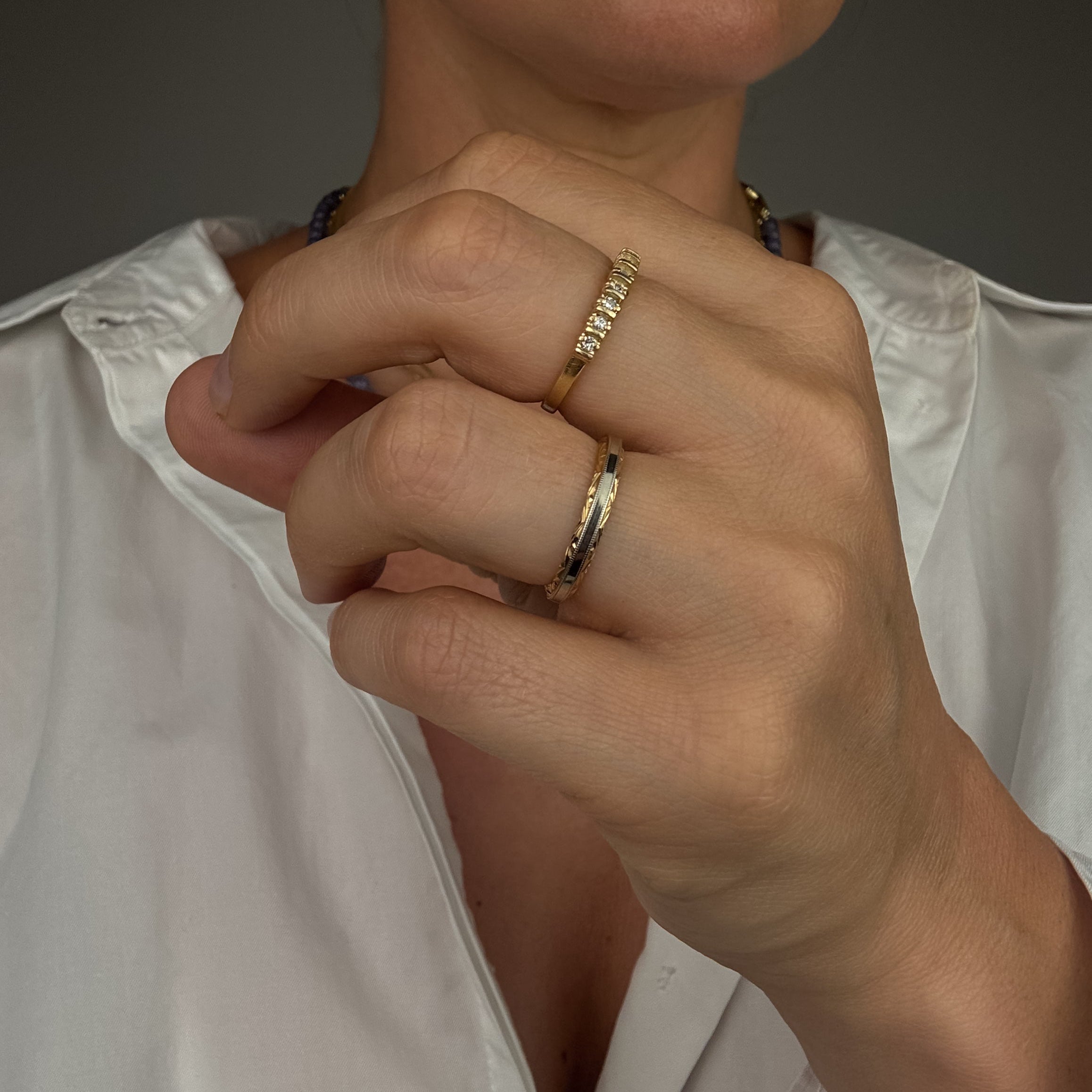 2.9mm Engraved Two-Tone Band