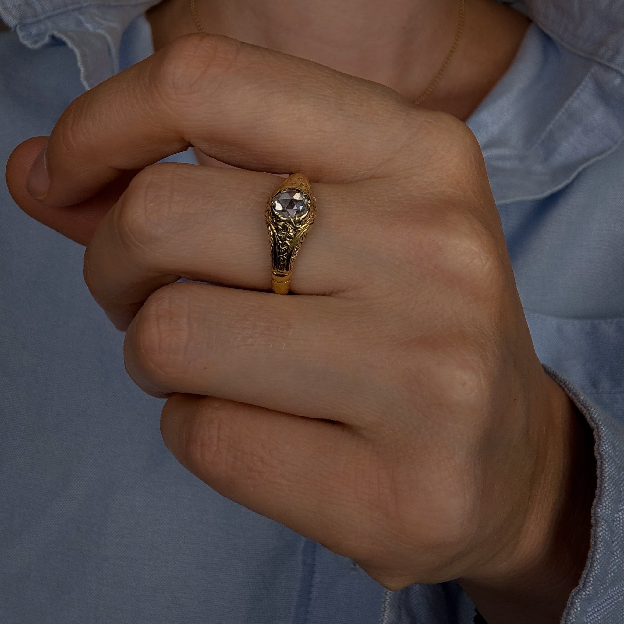 Victorian Rose-Cut Diamond Ring
