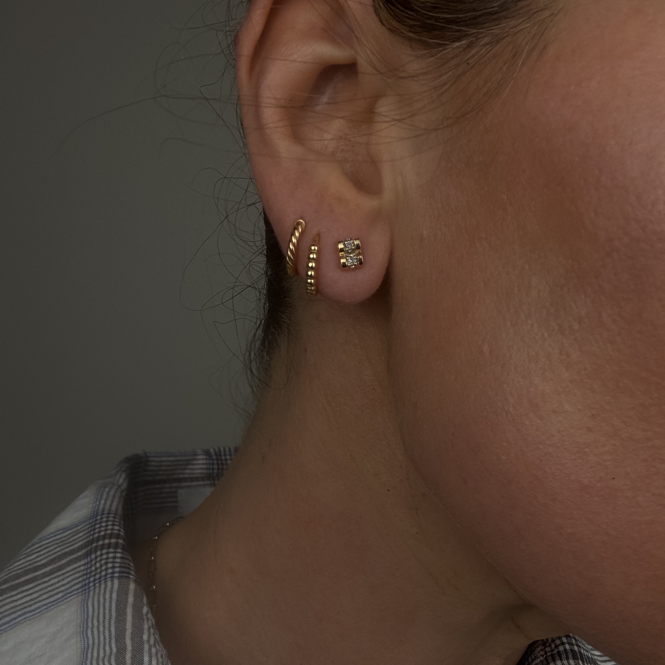 Double Diamond Studs