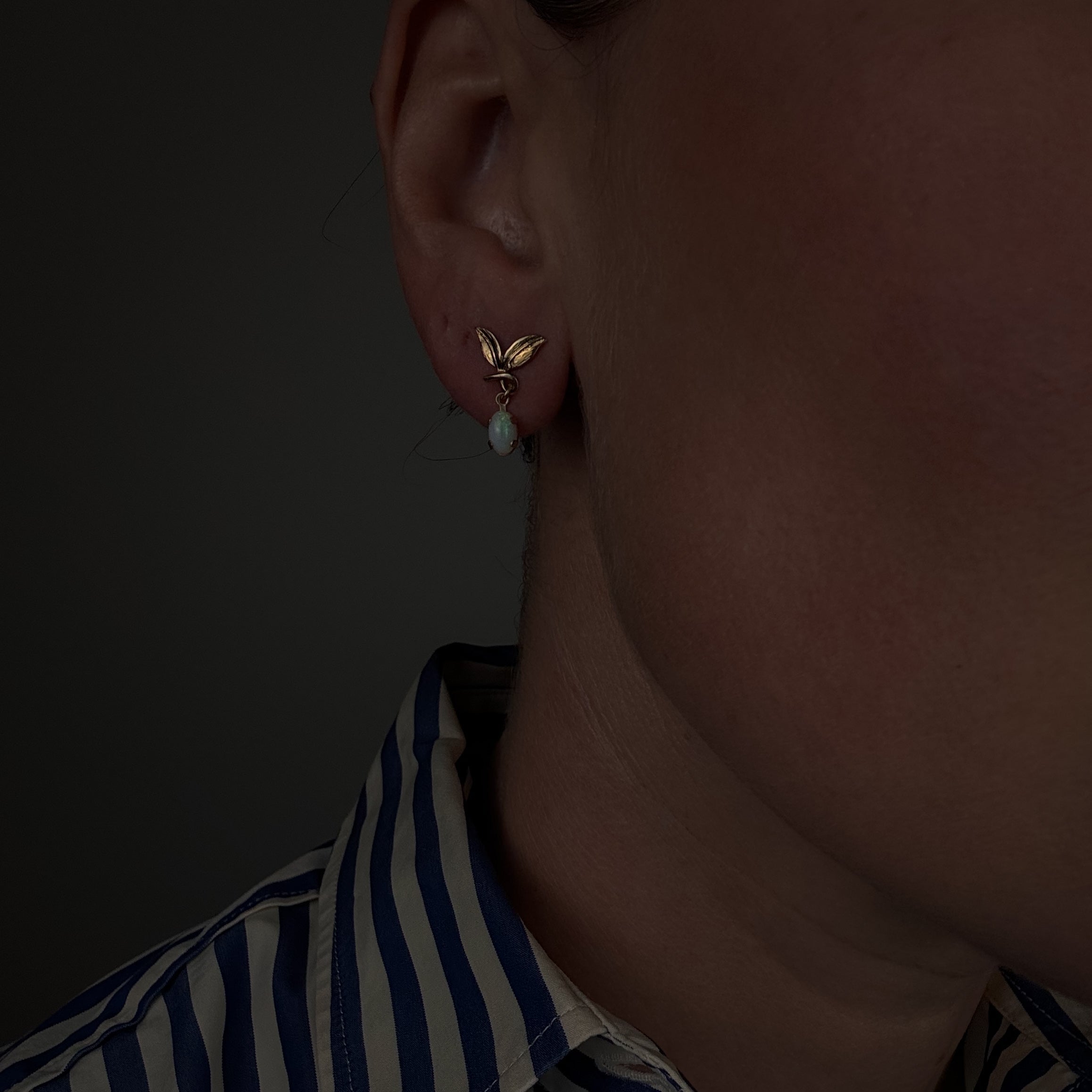 Dangling Opal Studs