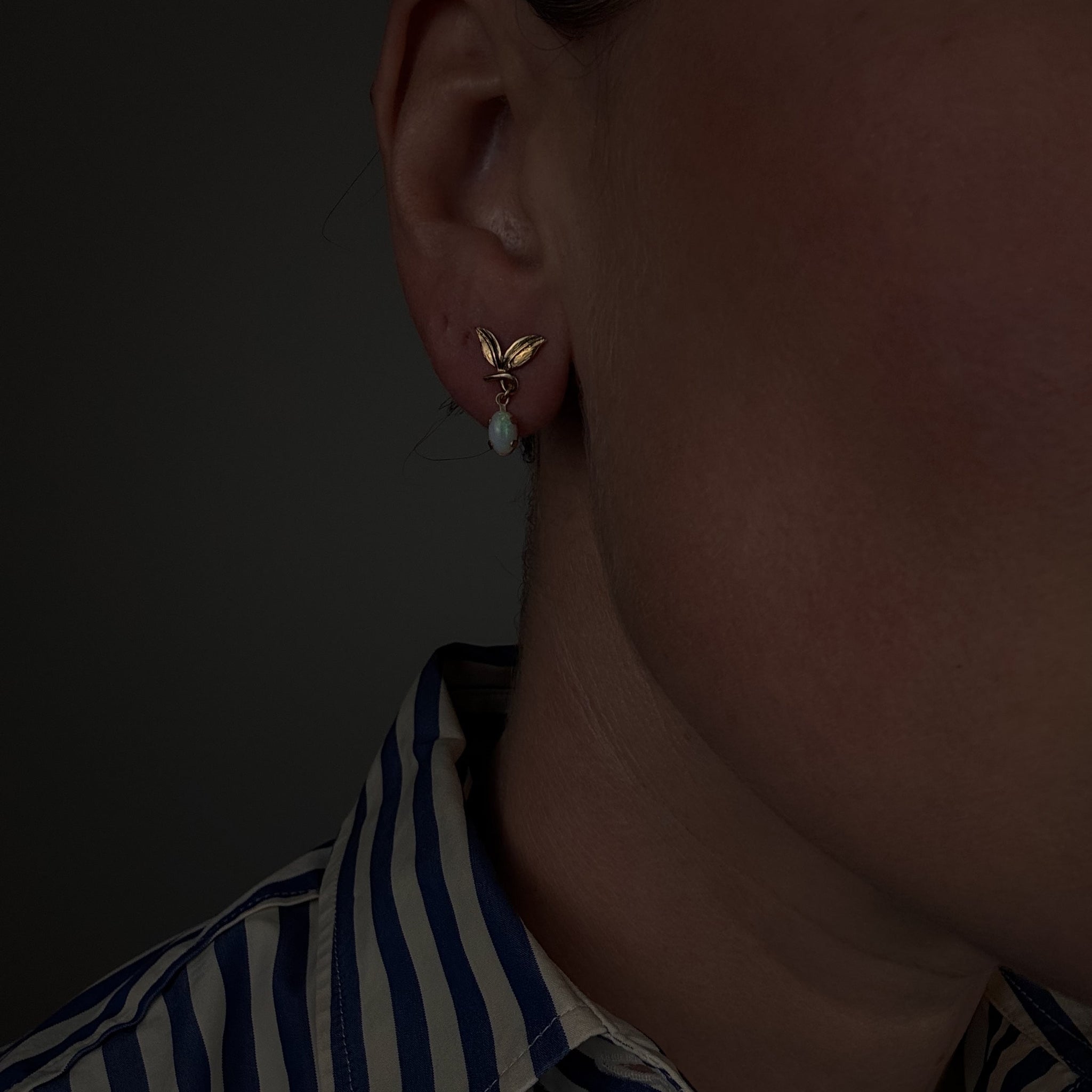 Dangling Opal Studs