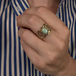 Lattice Jadeite Ring