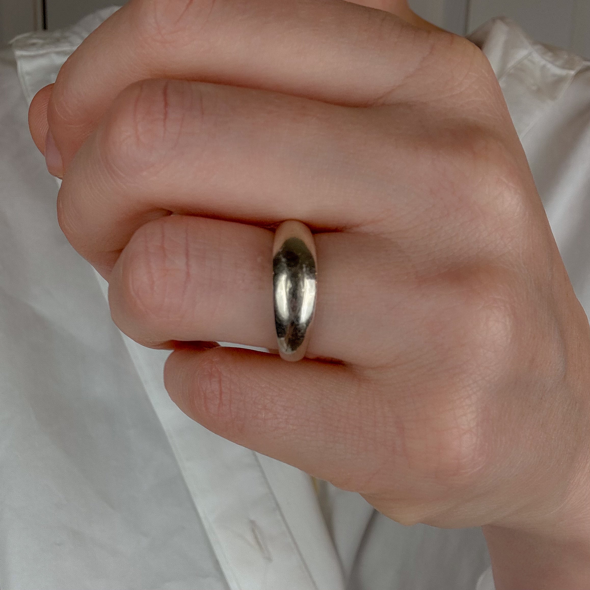 White Gold Dome Ring
