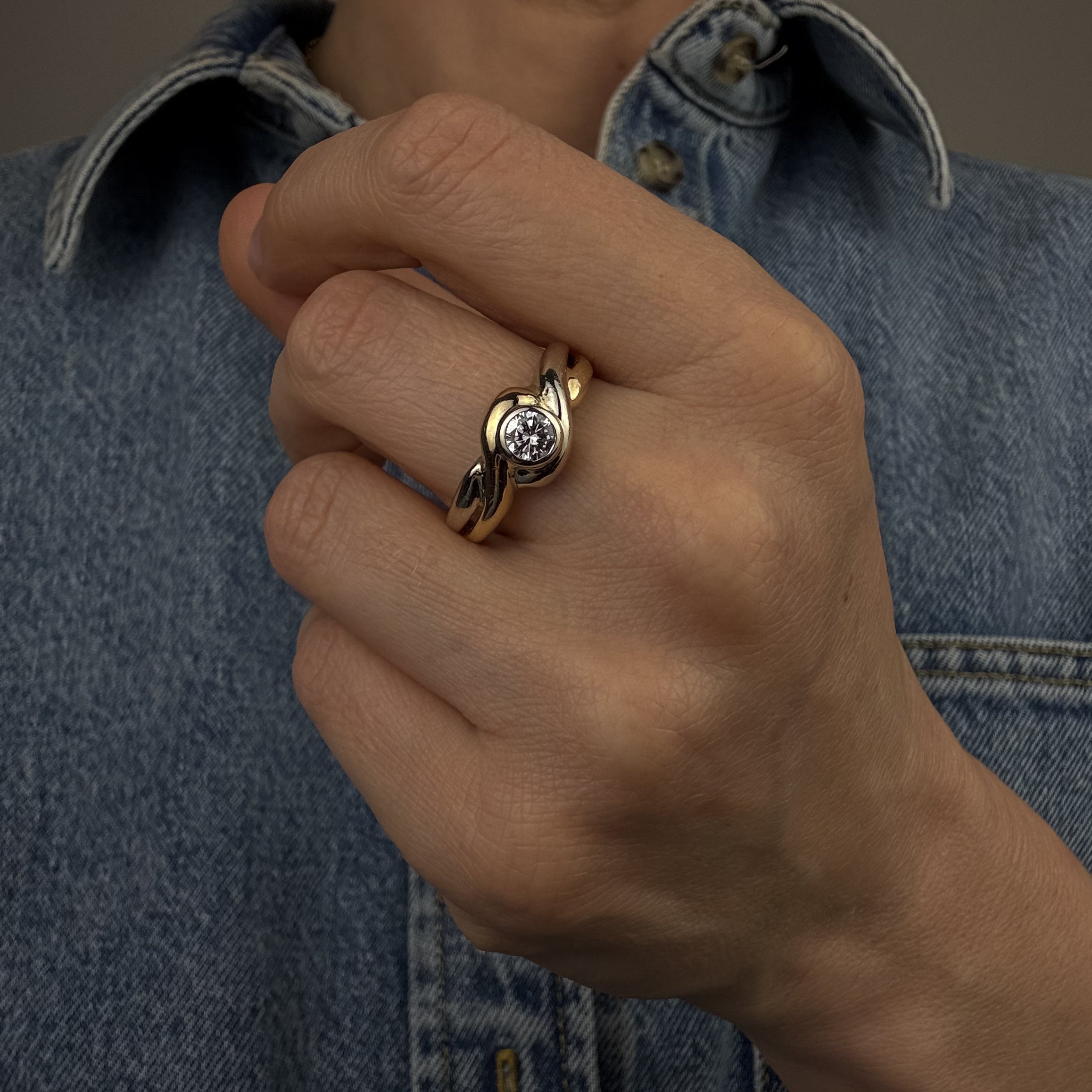 Bezel Set Diamond Ring
