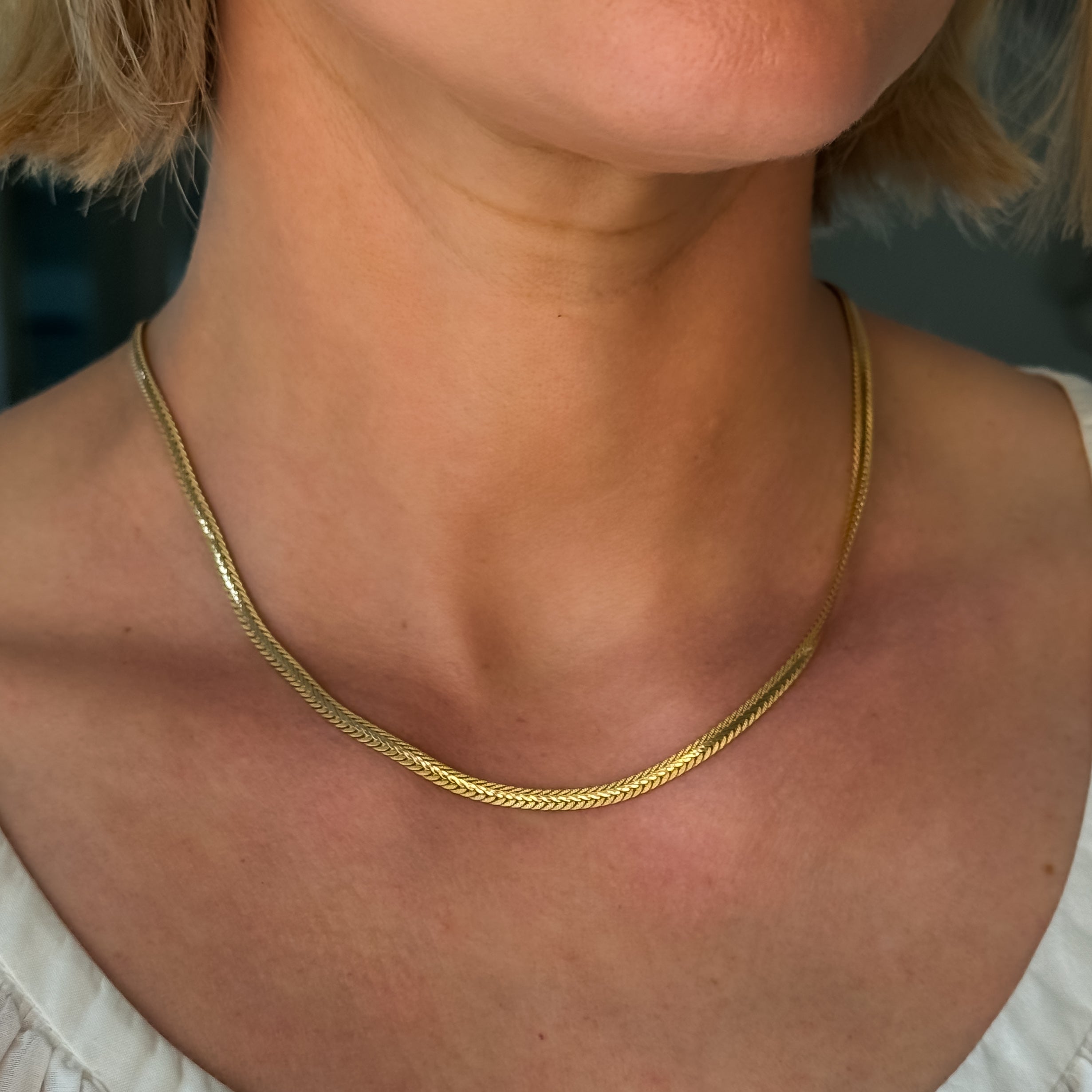 18" Unique Foxtail Chain Necklace