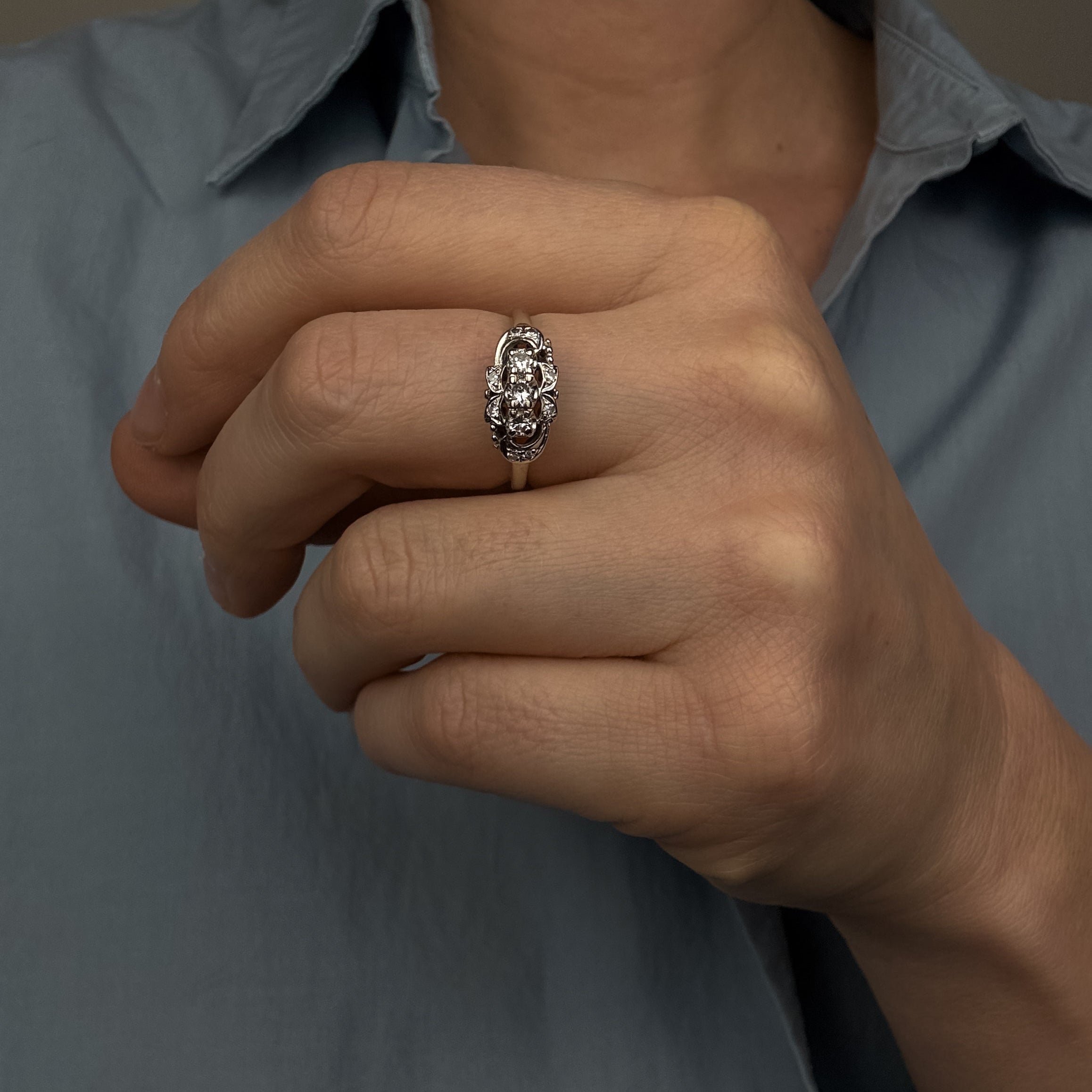 Antique Diamond Trilogy Ring