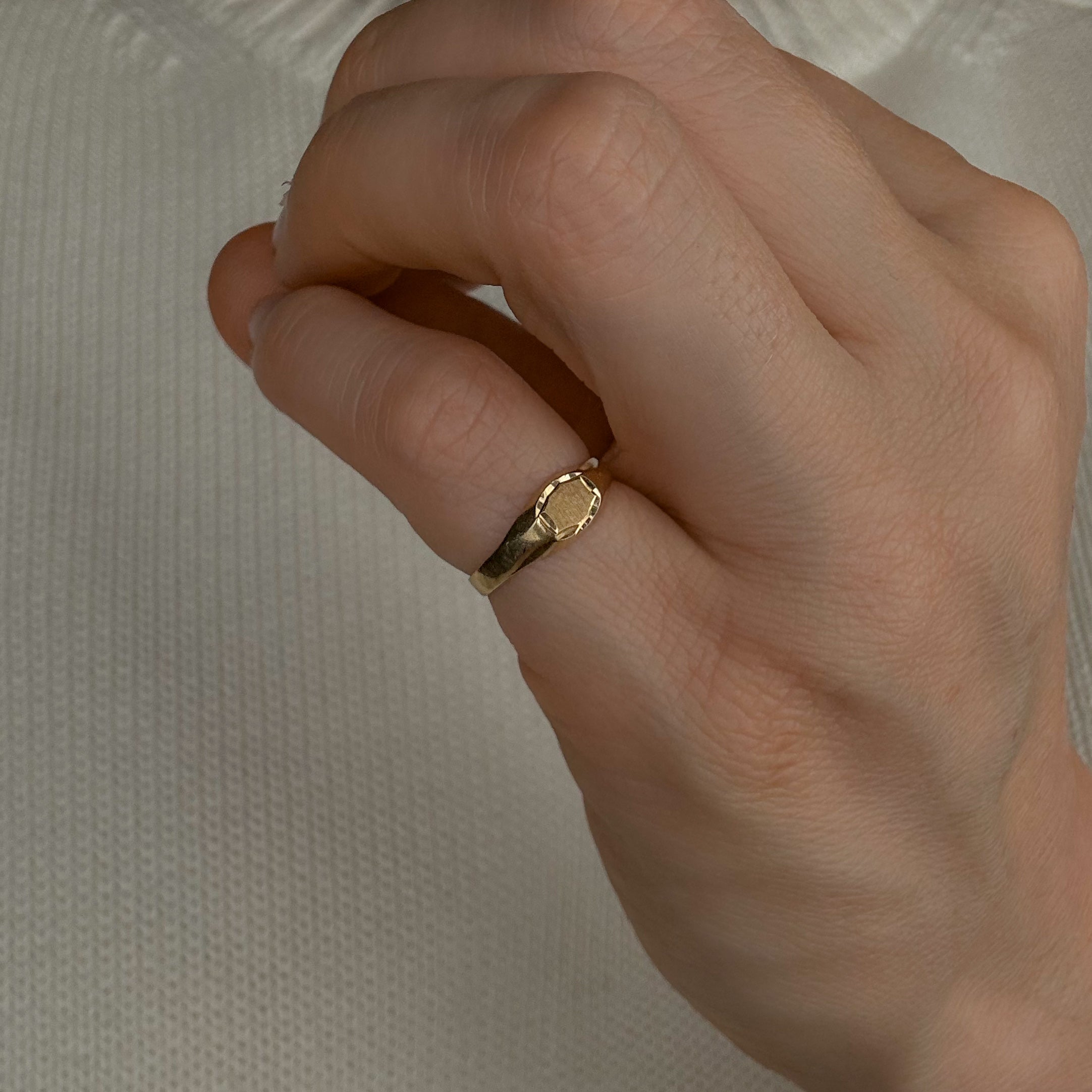 Blank Dainty Brushed Signet