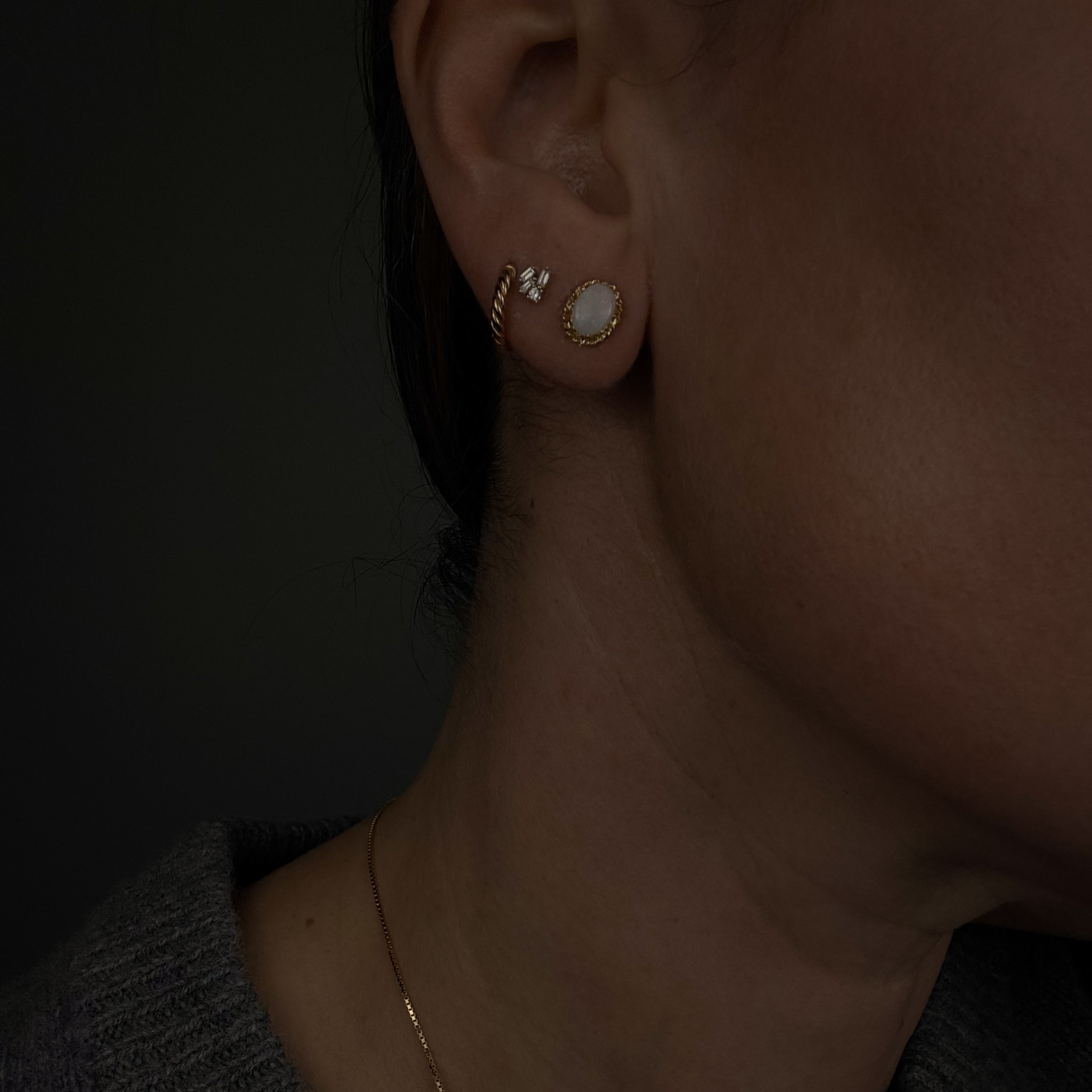 Regal Opal Stud Earrings