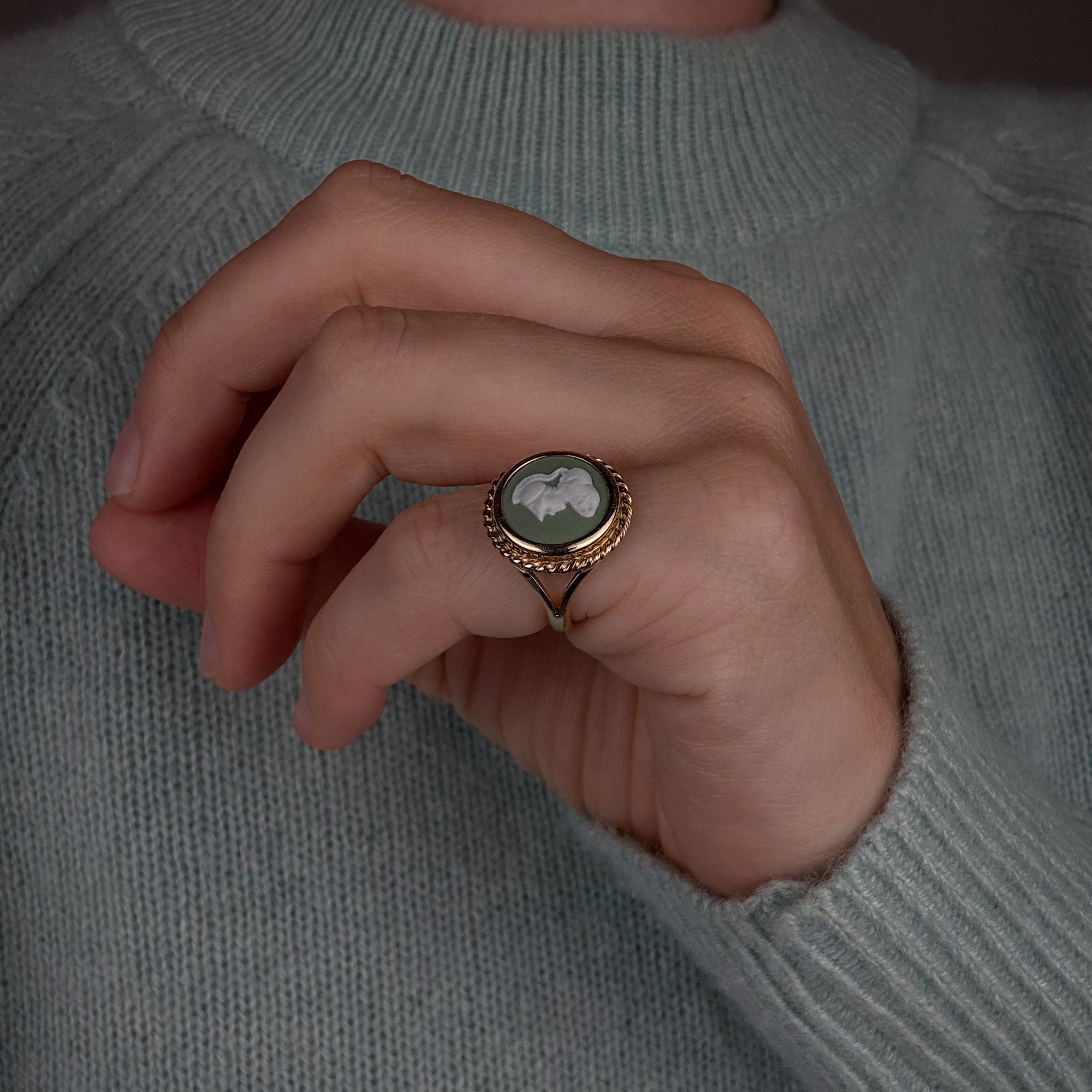 Sea foam Signet Ring
