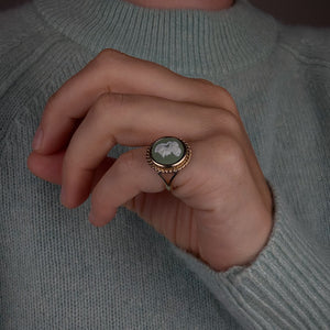 Sea foam Signet Ring