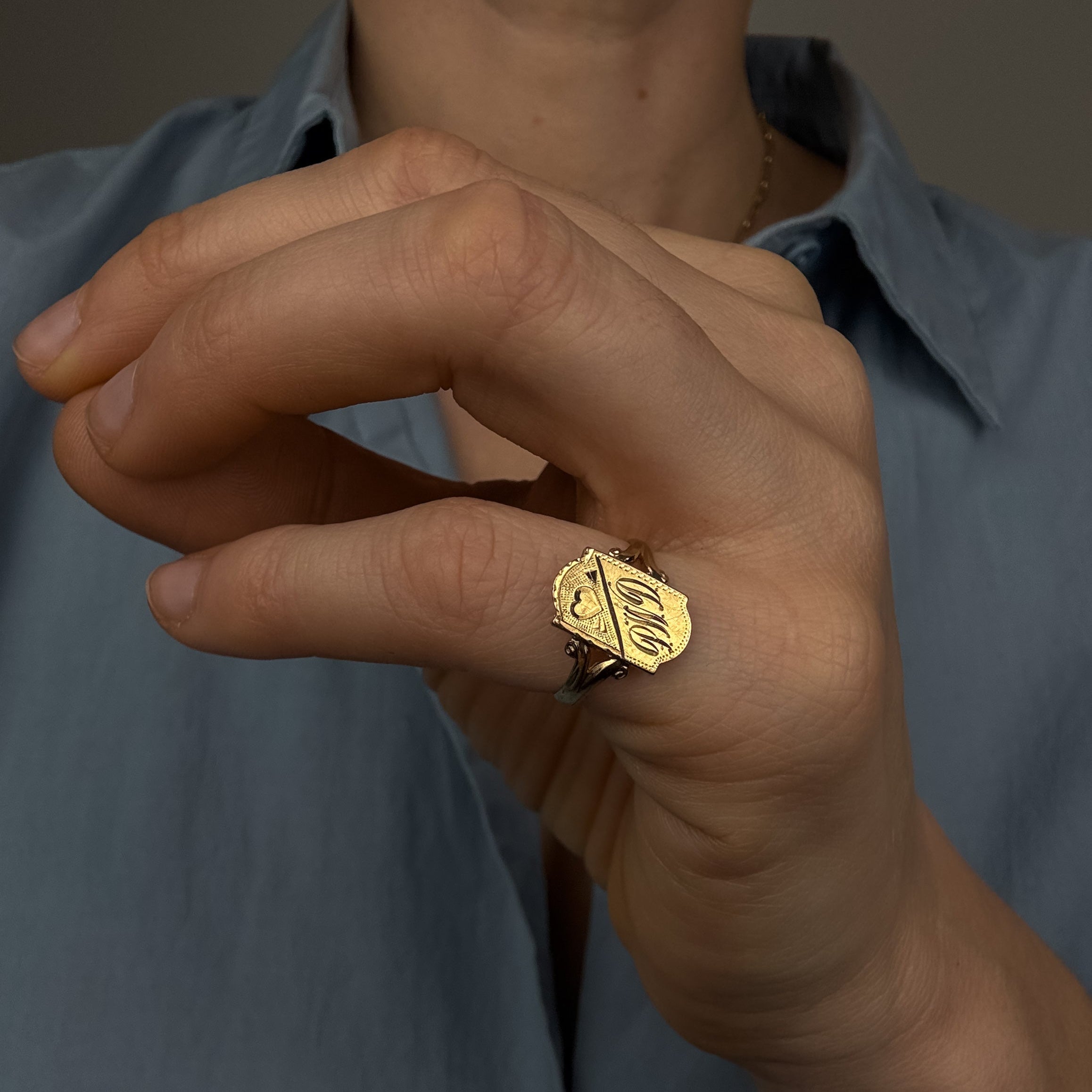 Antique 'PWD' Signet Ring