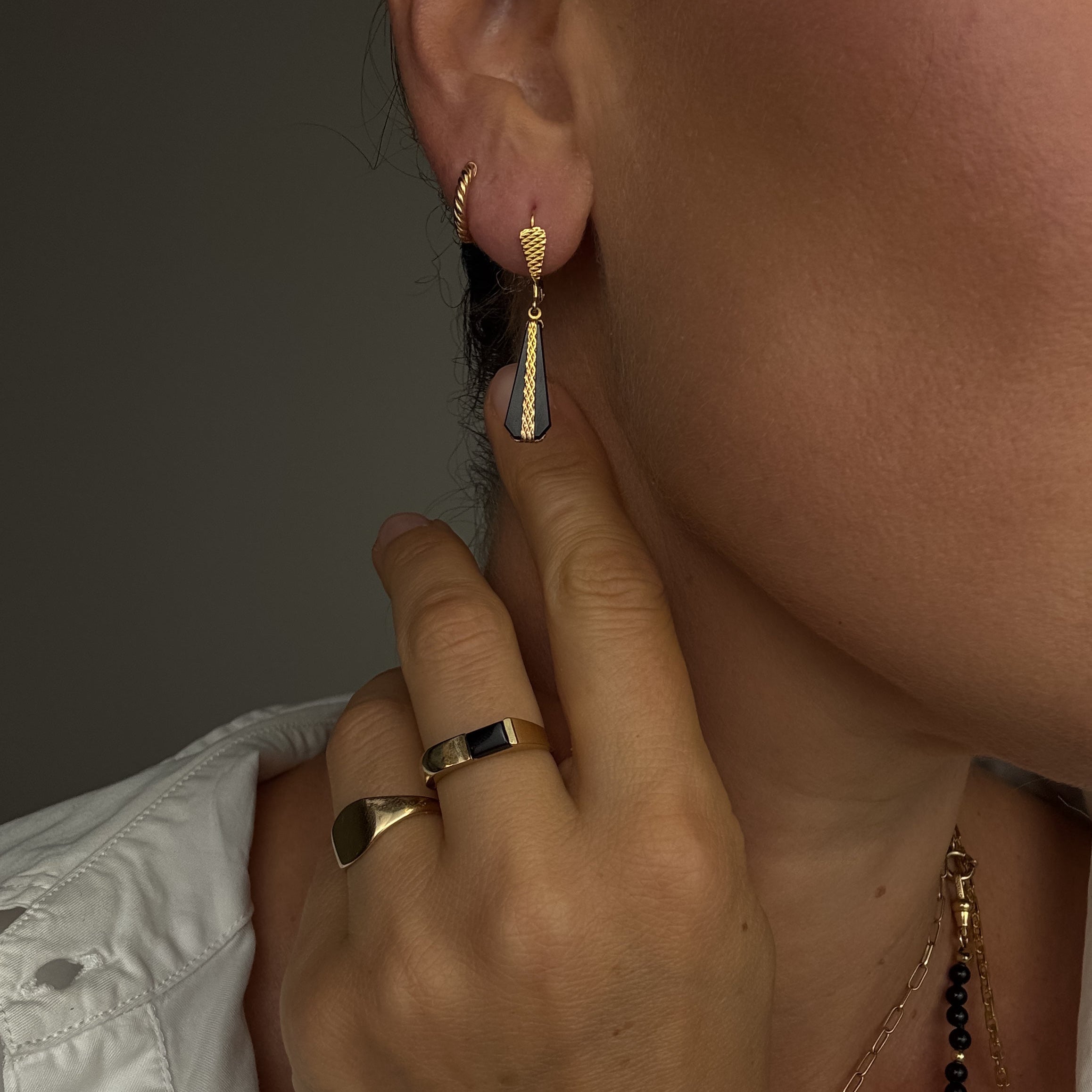 Onyx Drop Earrings
