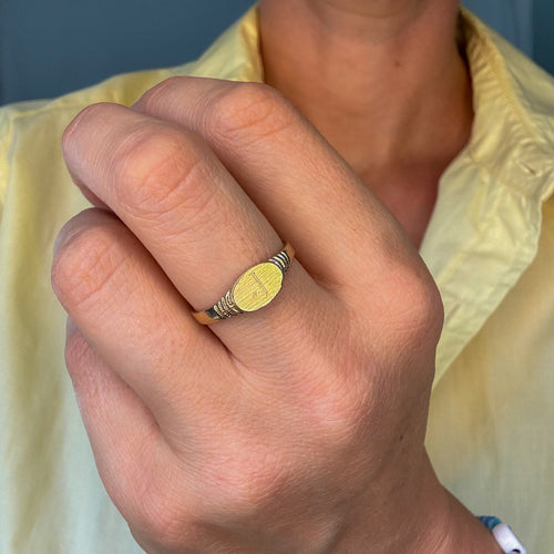'J' Signet Ring