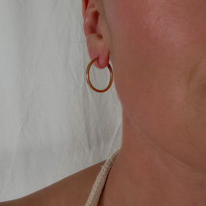 25.8 mm Etched Gold Hoops