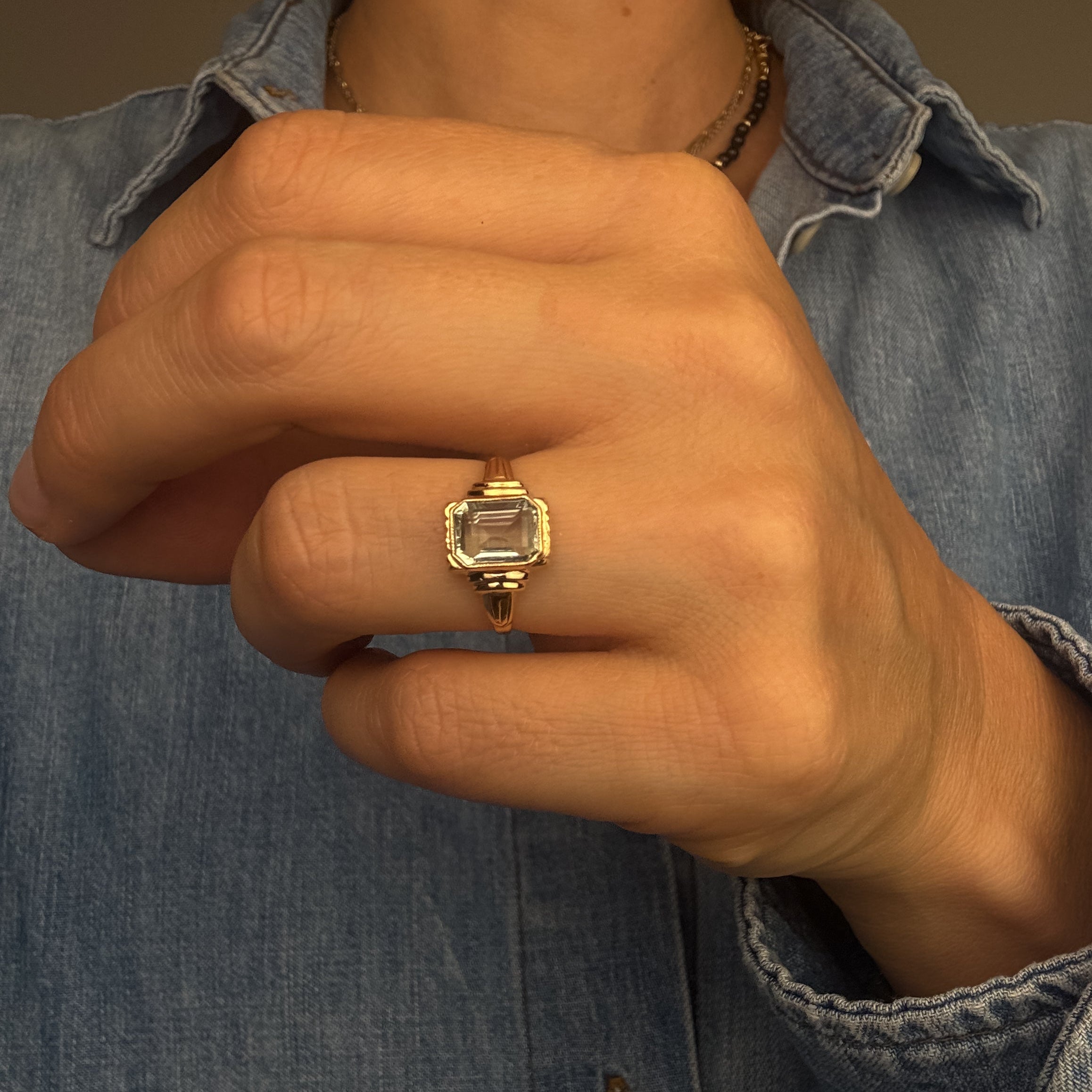 Green Amethyst Ring
