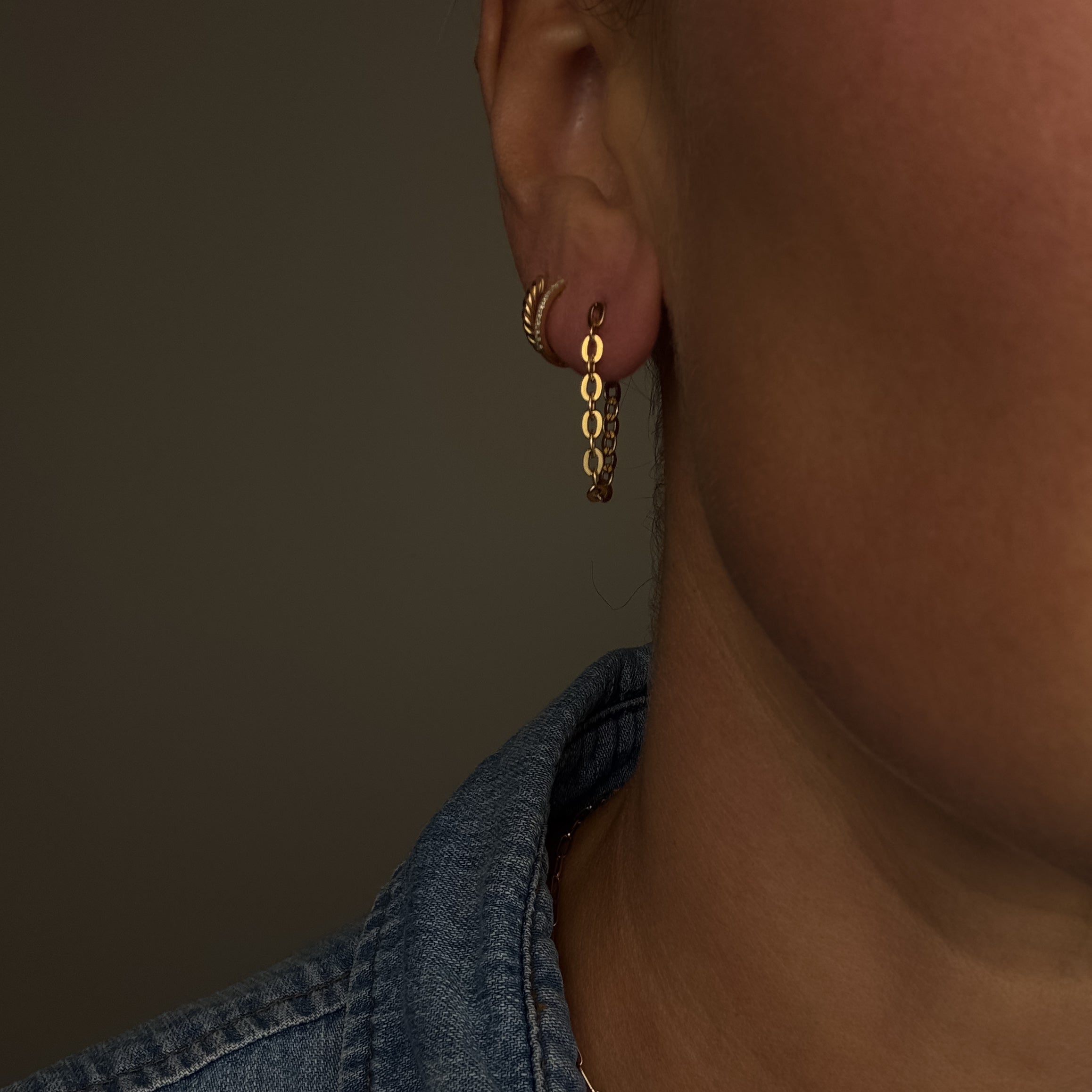Rolo Chain Hoops
