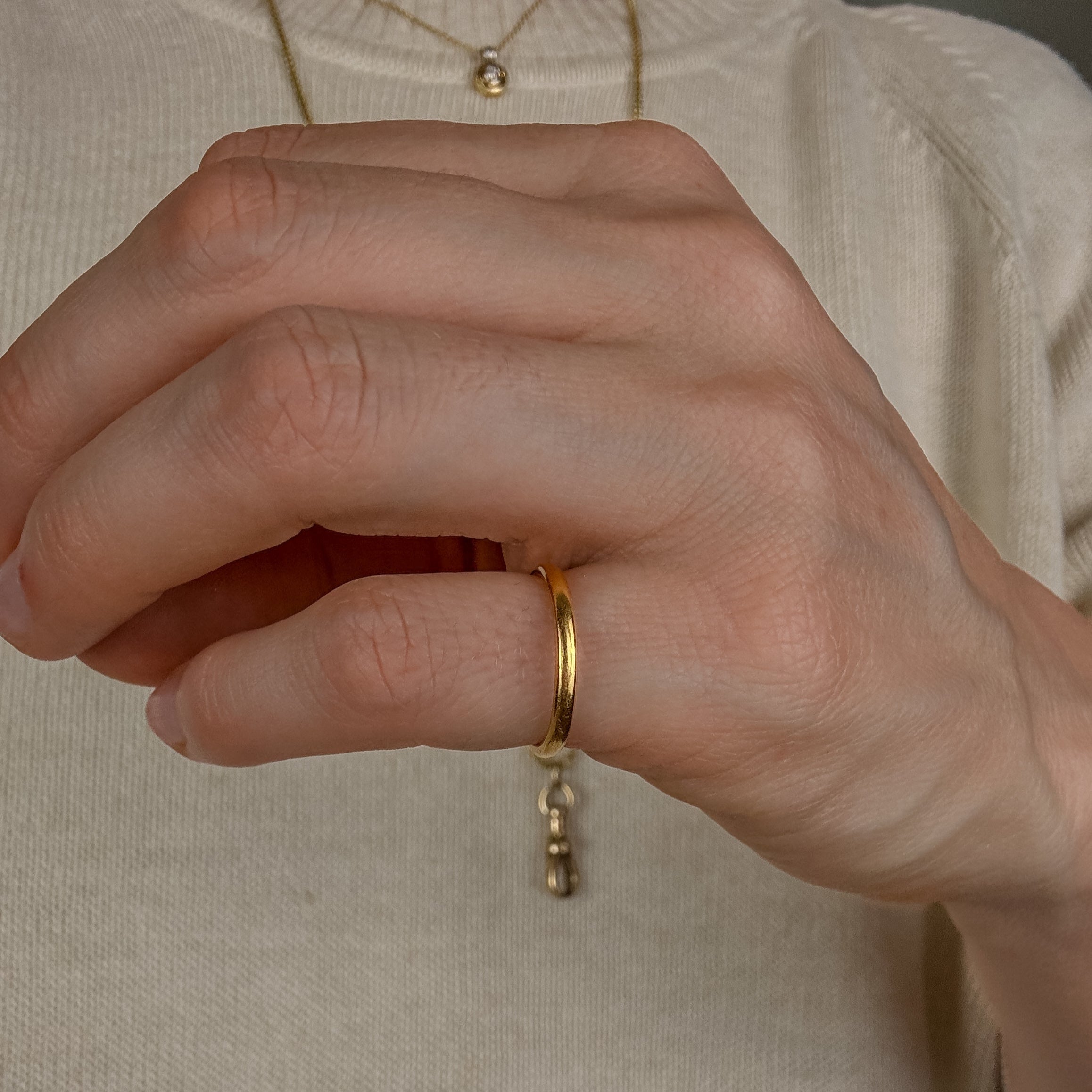 2mm 22k Gold Band