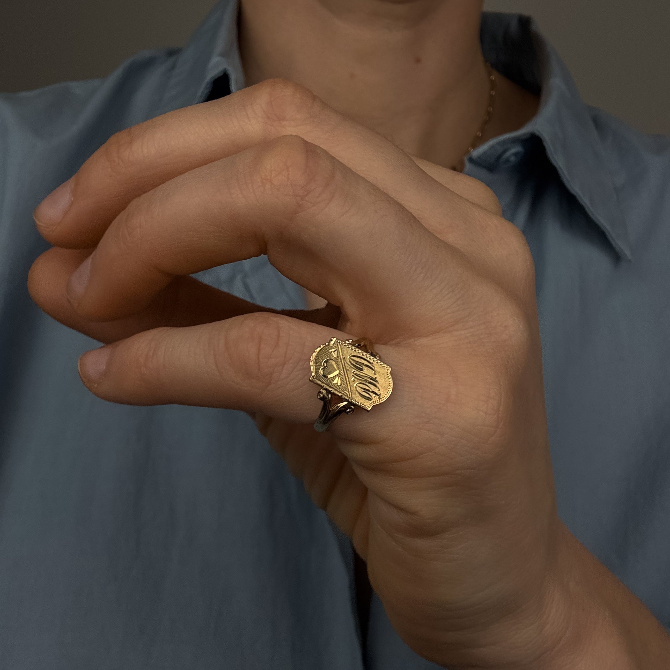 Antique 'PWD' Signet Ring