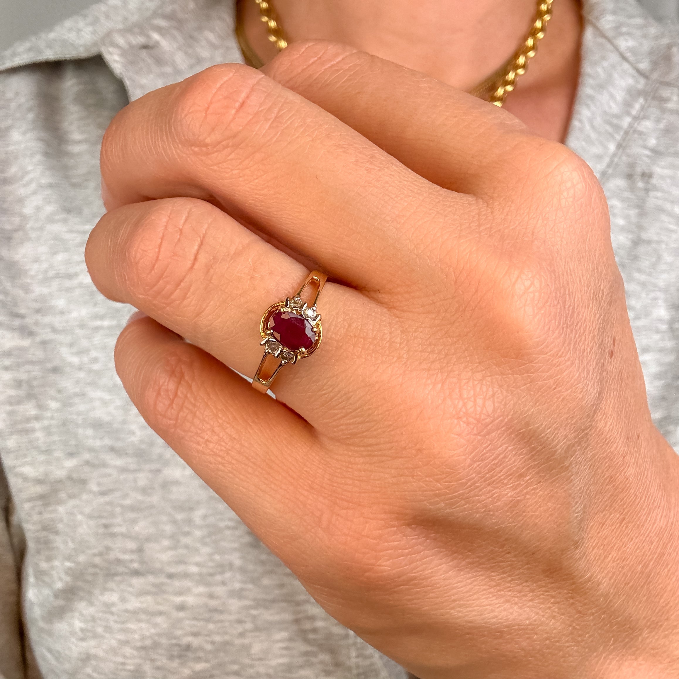 Regal Ruby and Diamond Ring