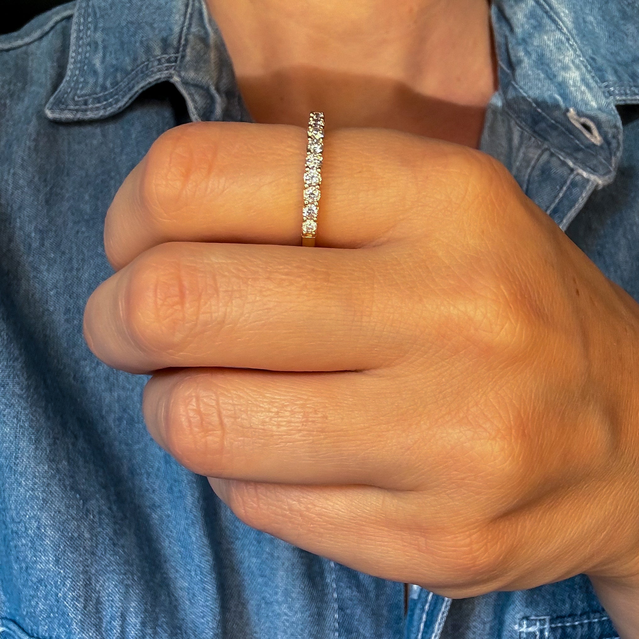 Half Eternity Diamond Band