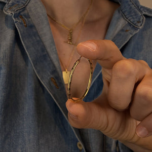 35.2mm Etched U-Shaped Hoop