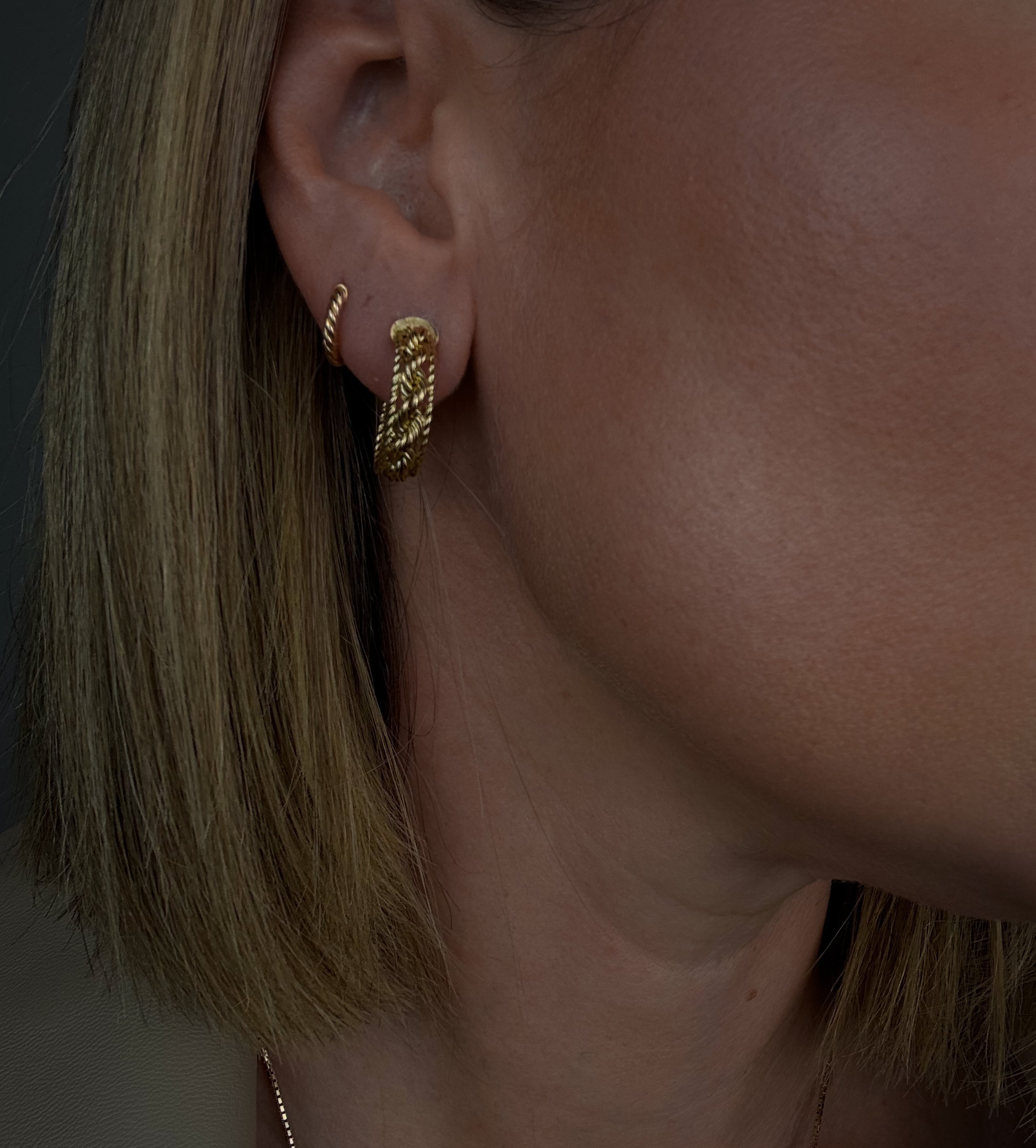 Rope Hoop Earrings