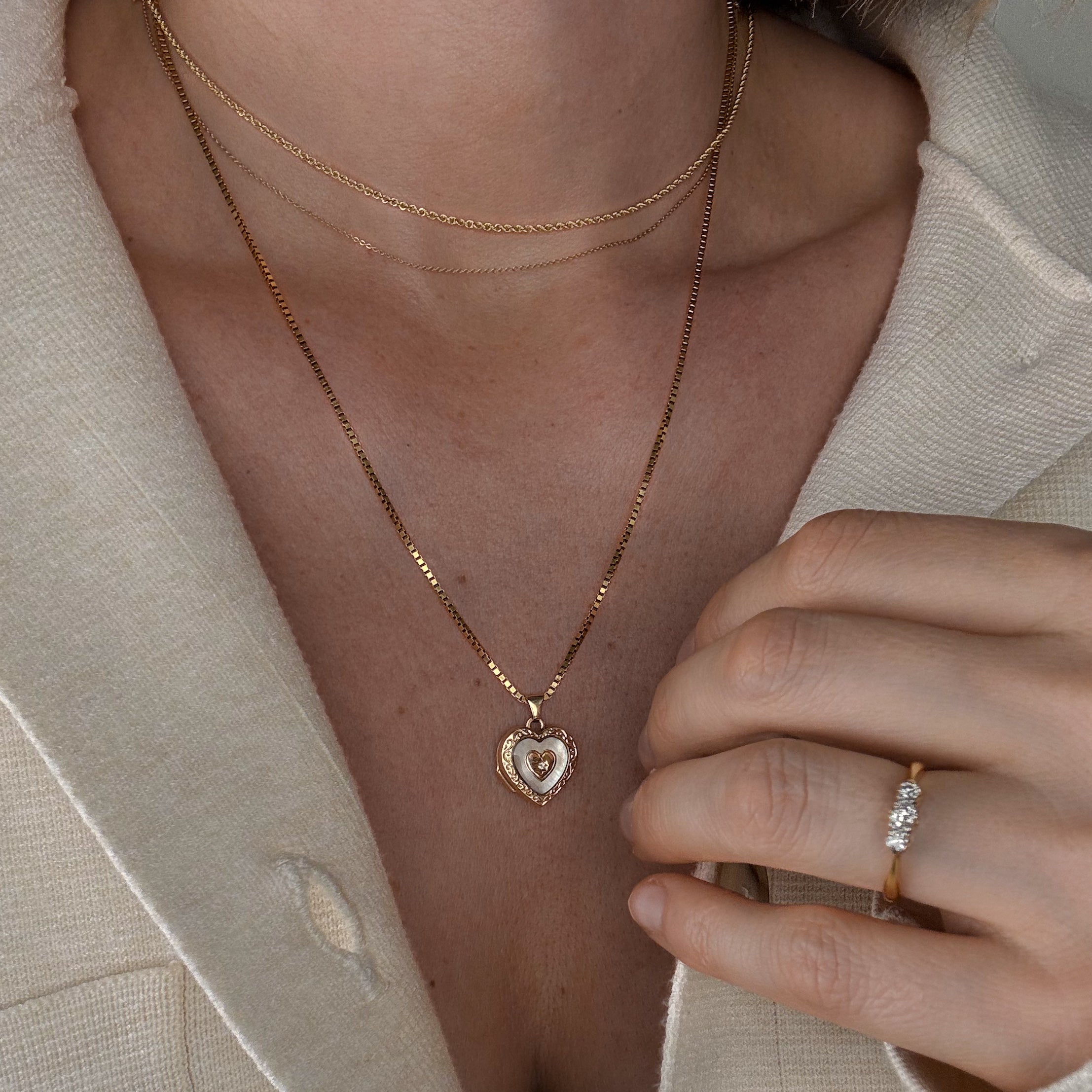 Mother of Pearl Locket