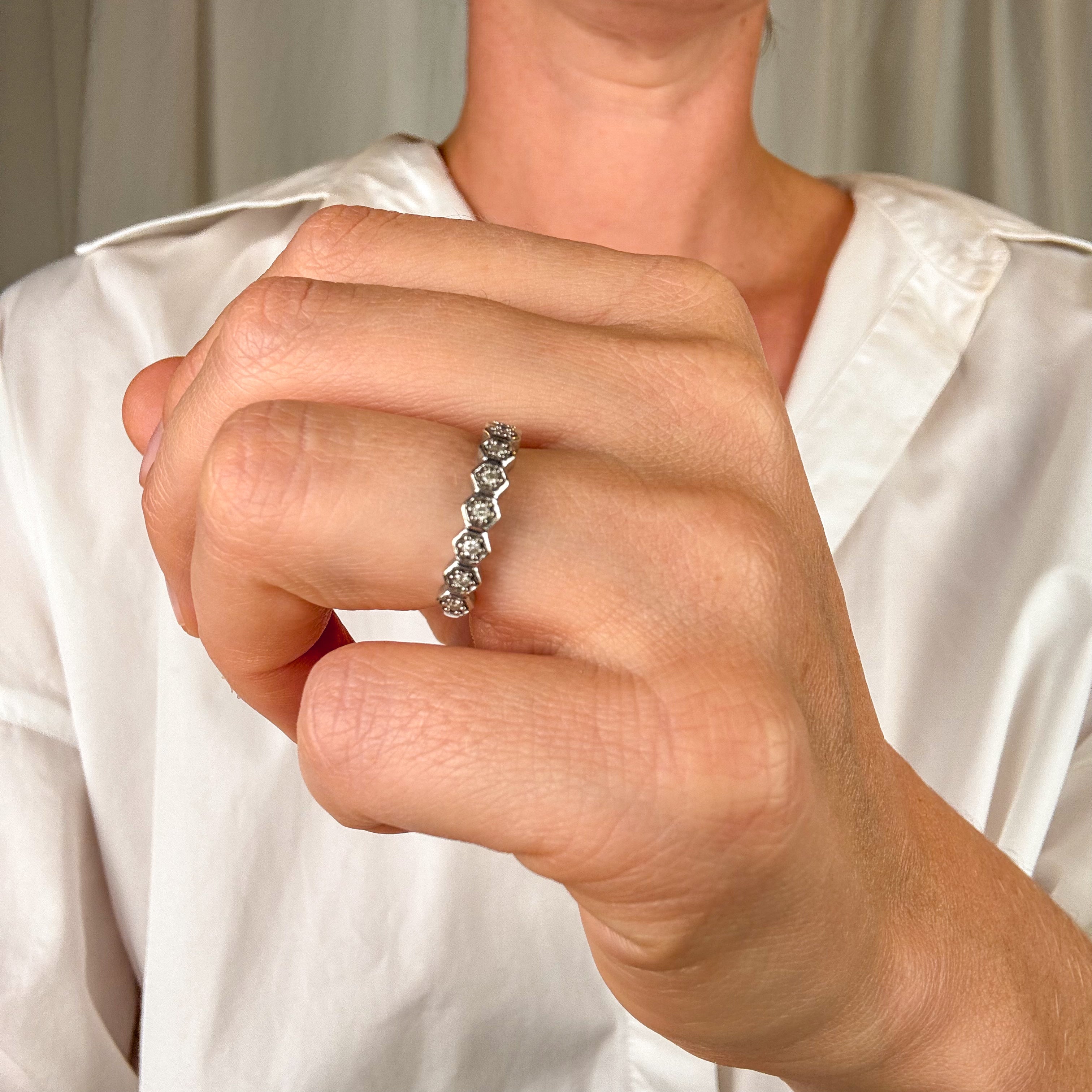 Half Eternity Diamond Band