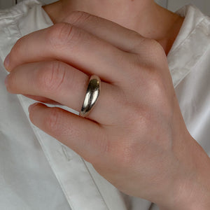 White Gold Dome Ring