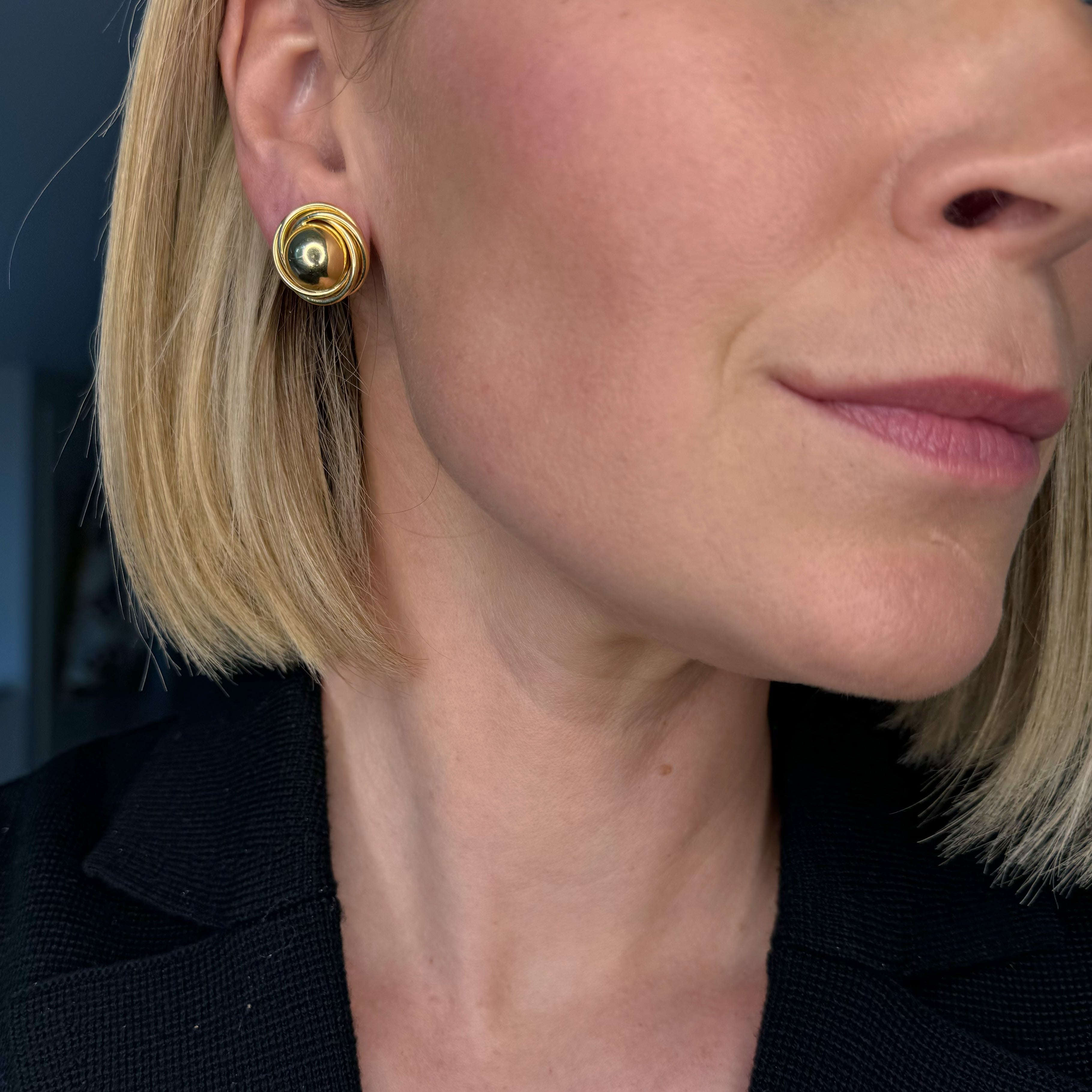 Retro Dome Stud Earrings