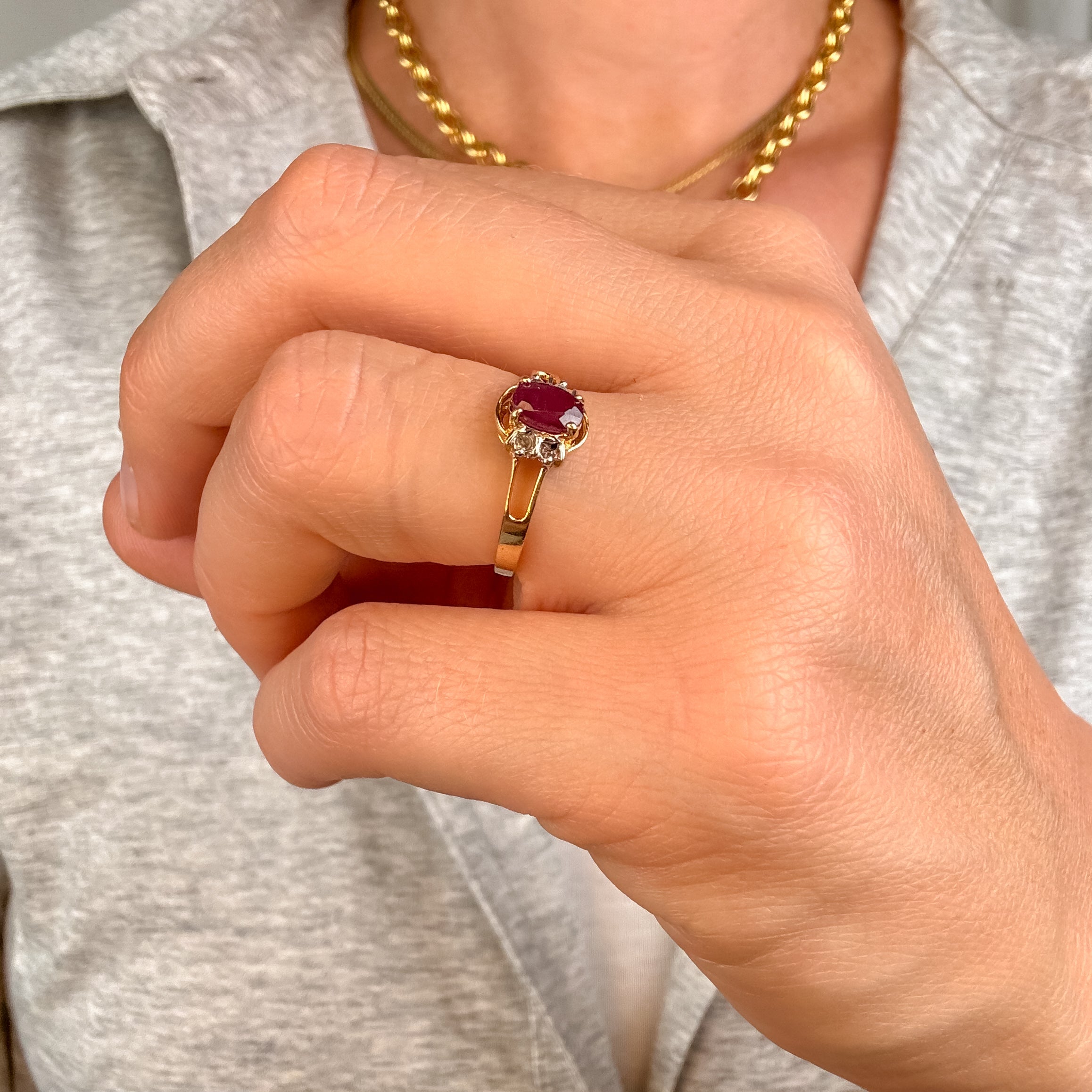 Regal Ruby and Diamond Ring