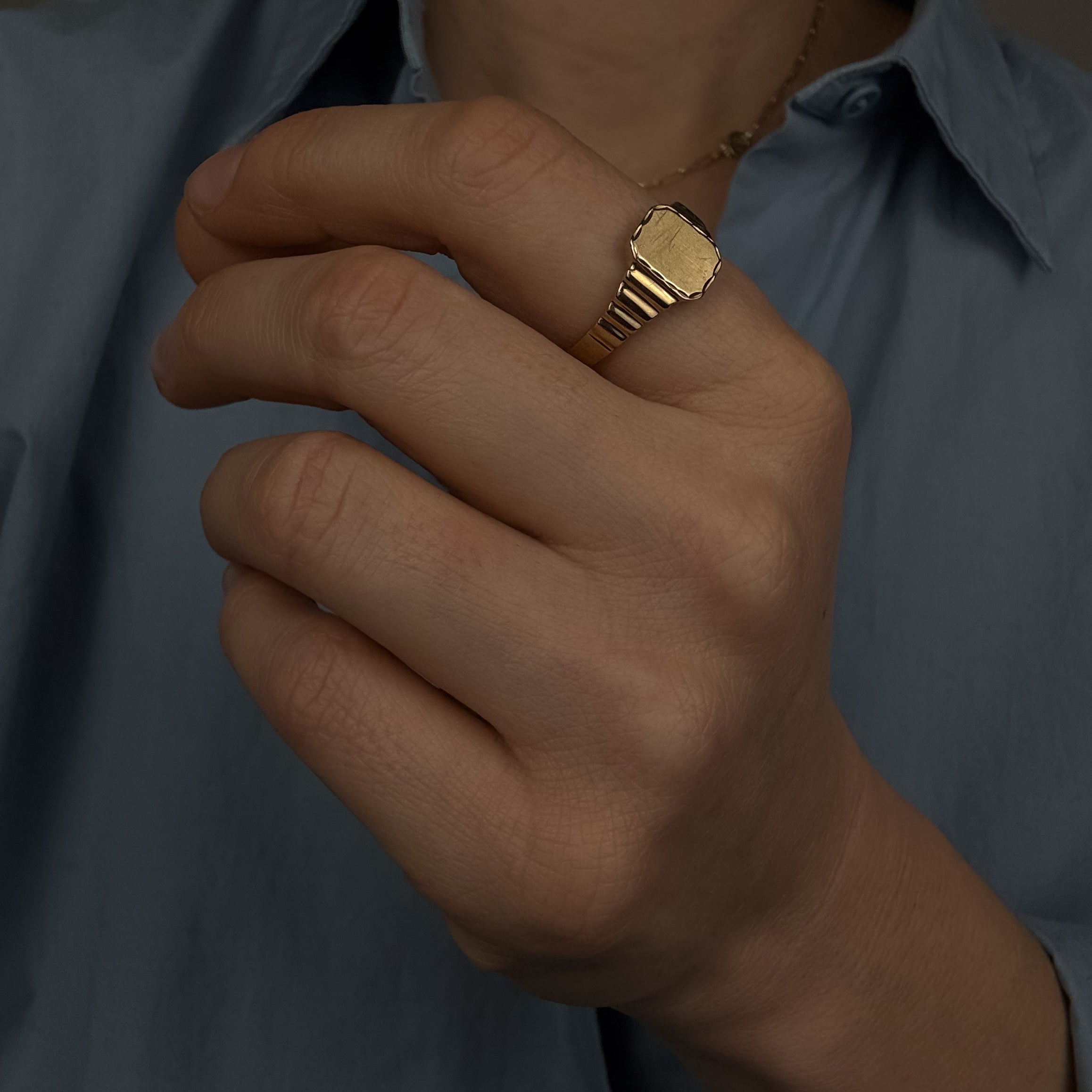 Geometric Signet Ring