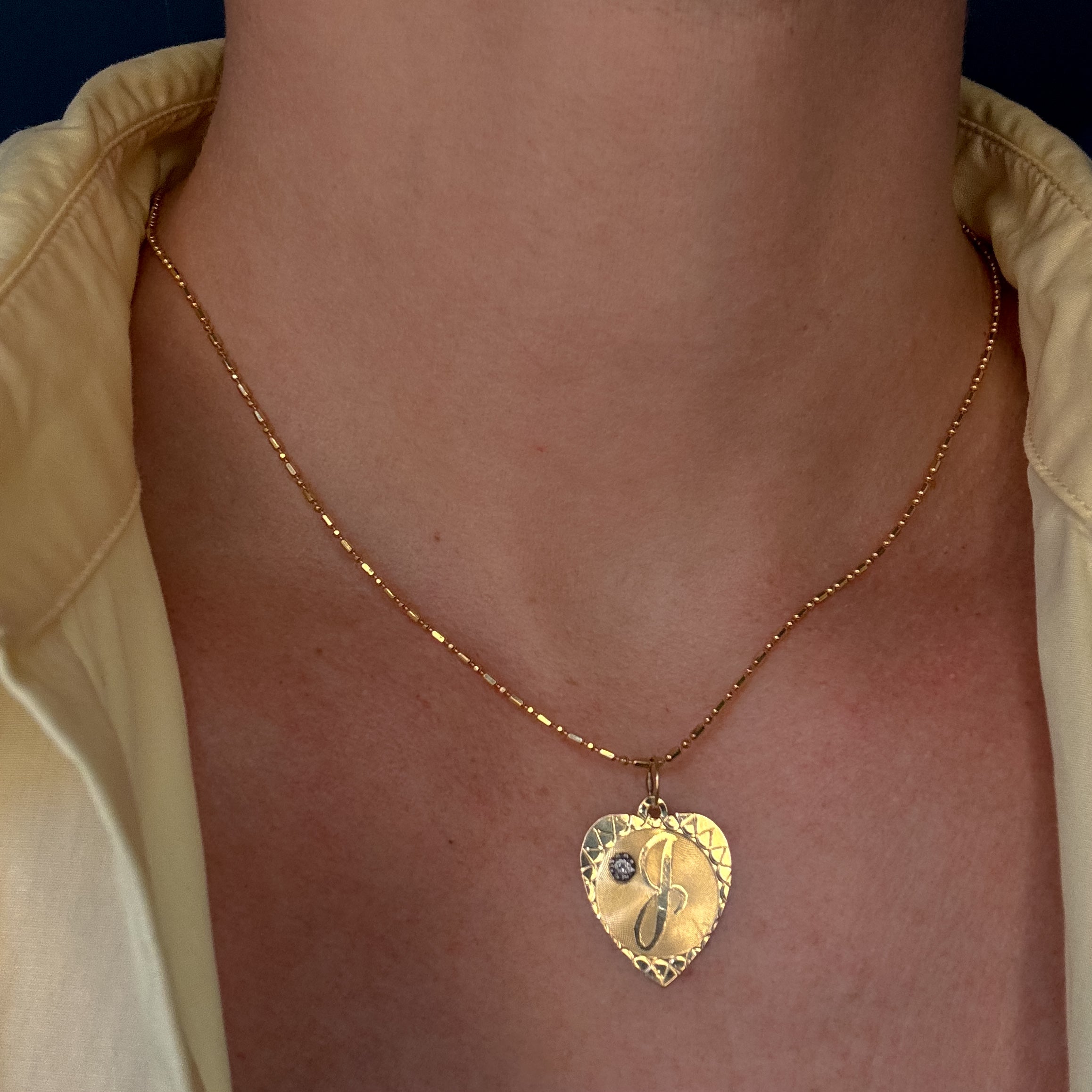 'J' Heart Pendant