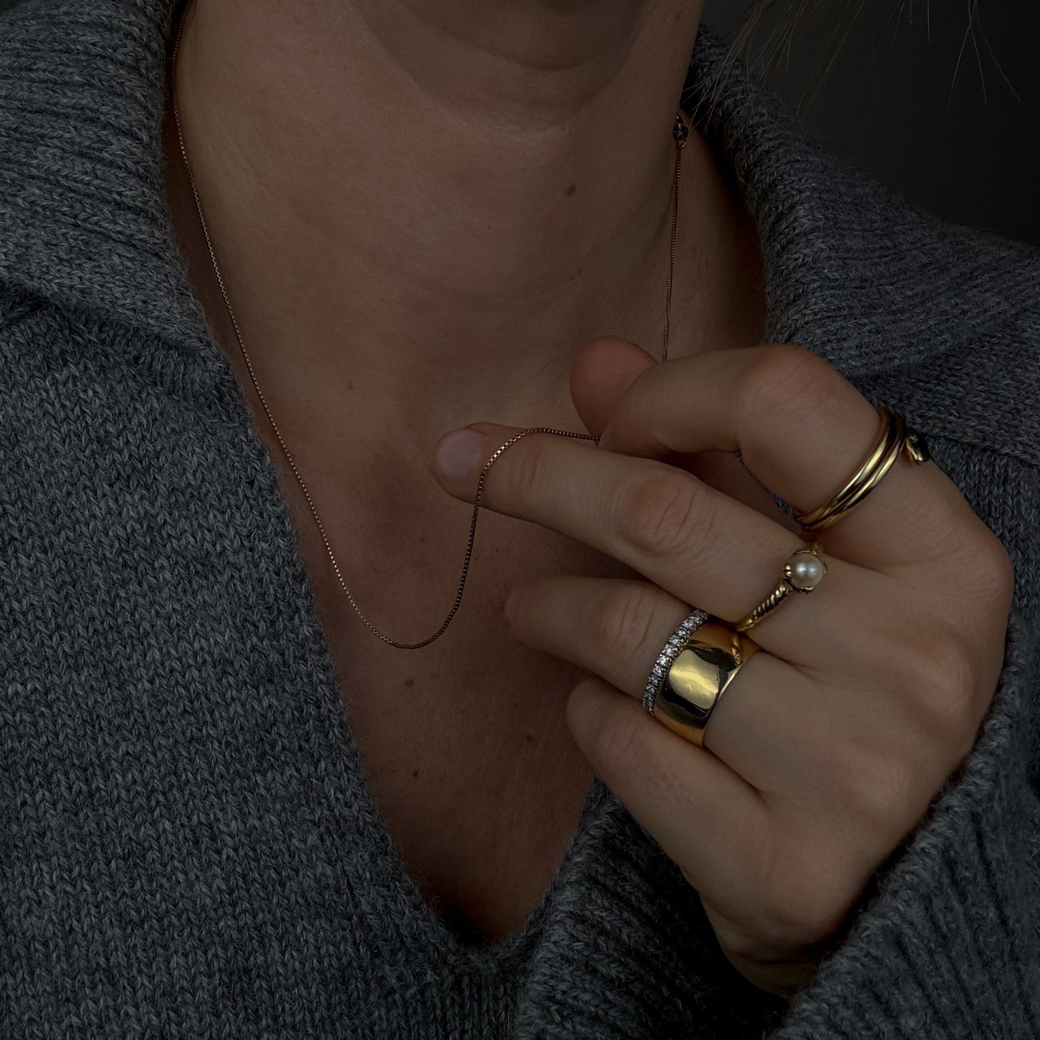 20.25" Box Link Necklace