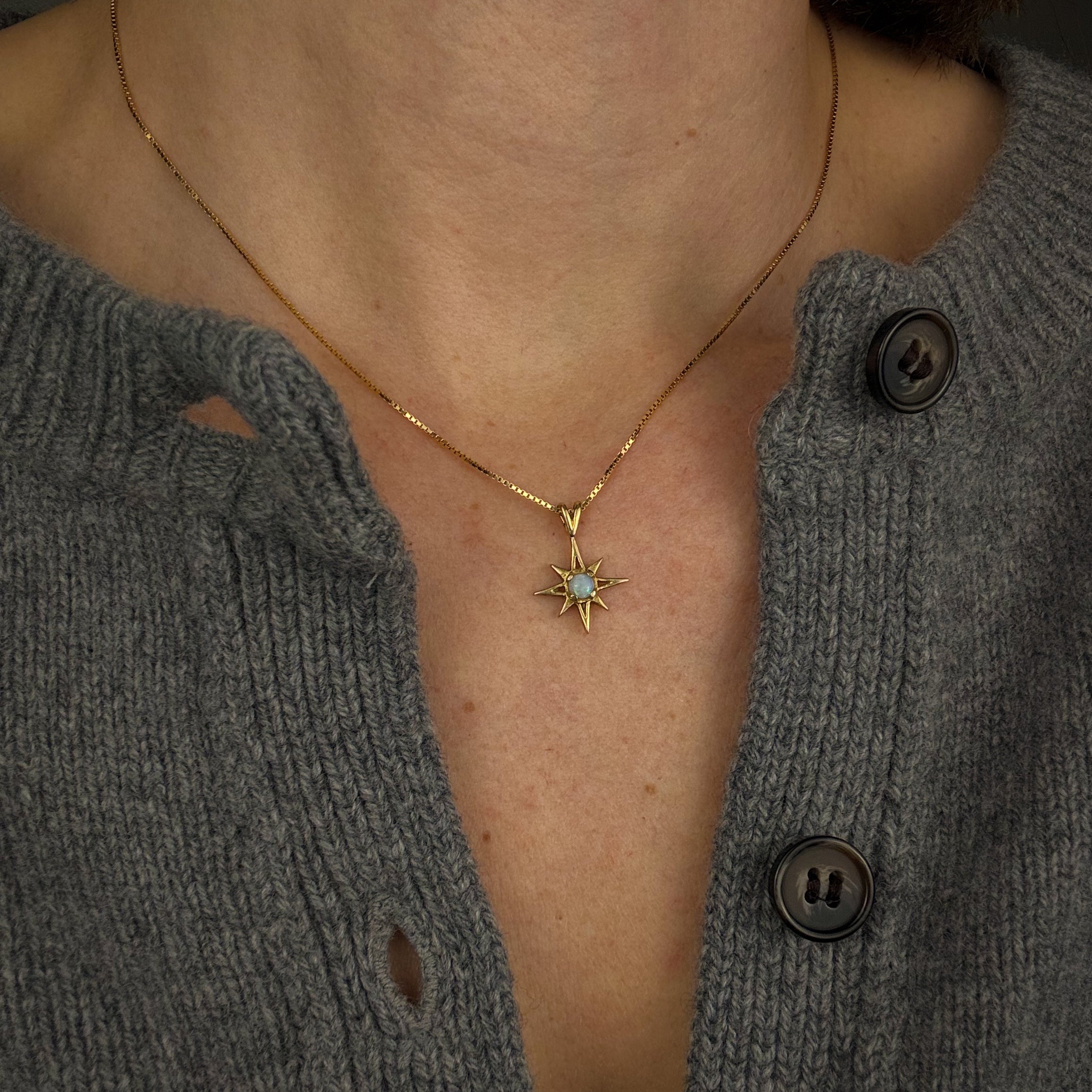 Opal Star Pendant