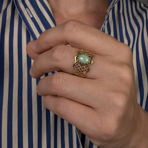 Lattice Jadeite Ring