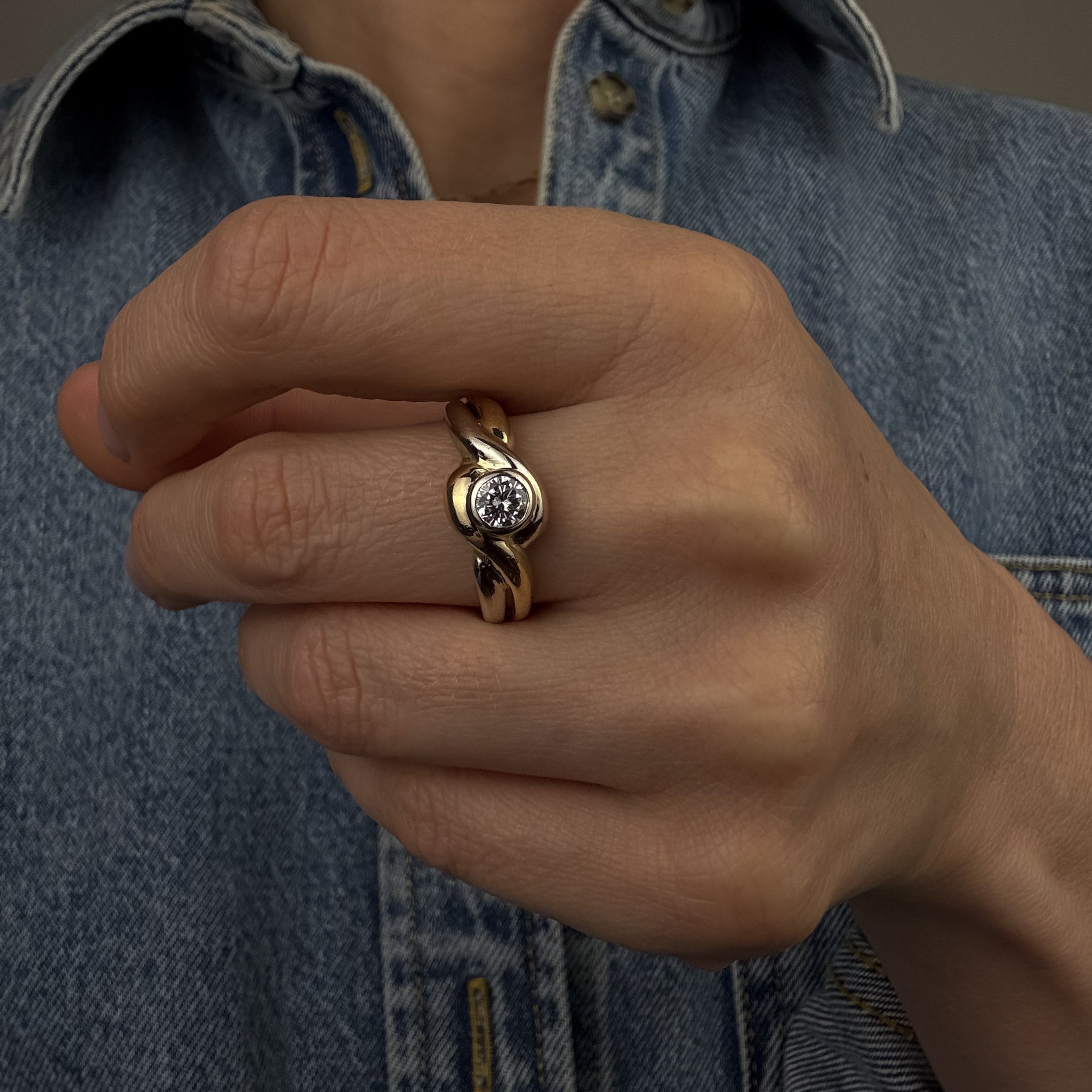 Bezel Set Diamond Ring