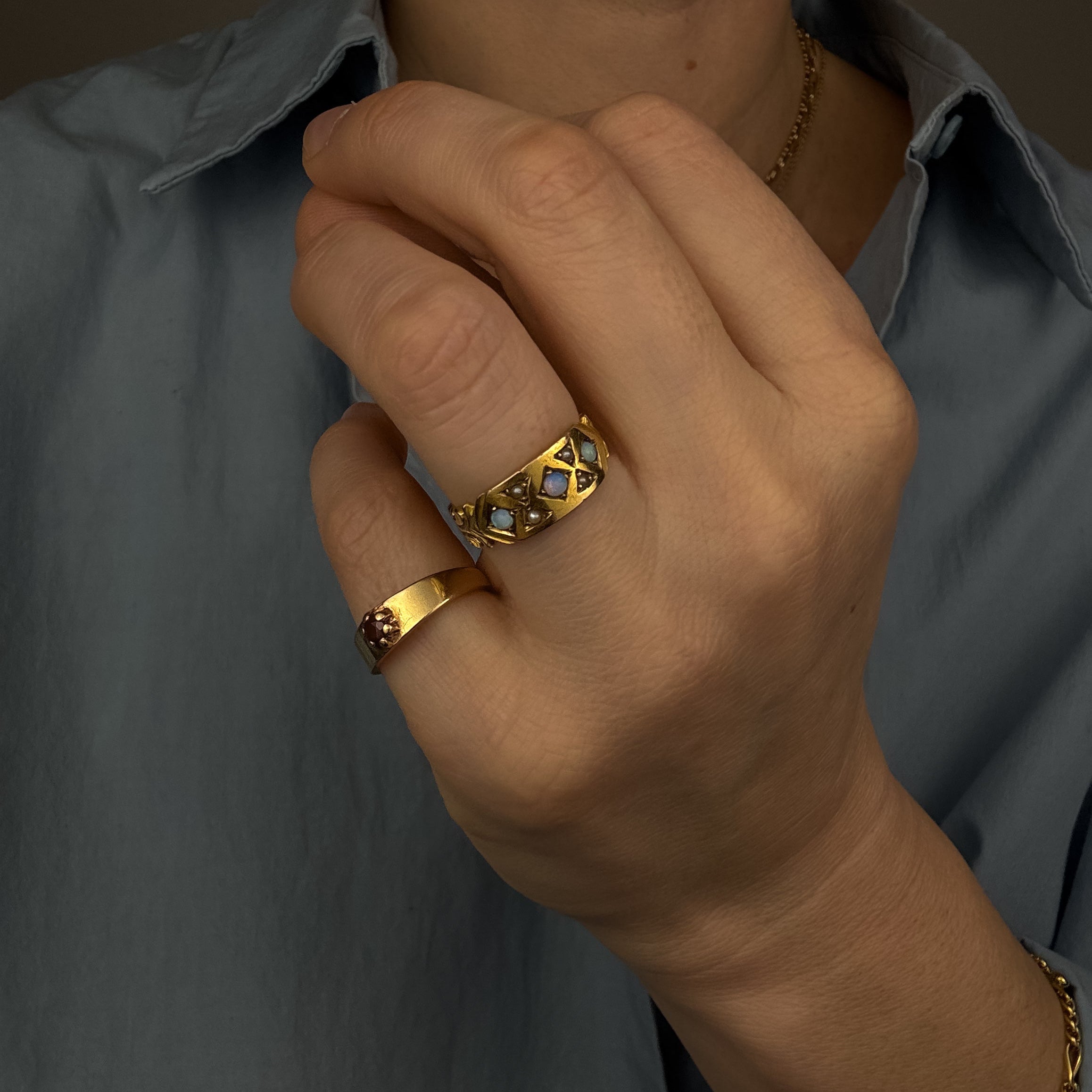 Victorian Opal and Pearl Ring