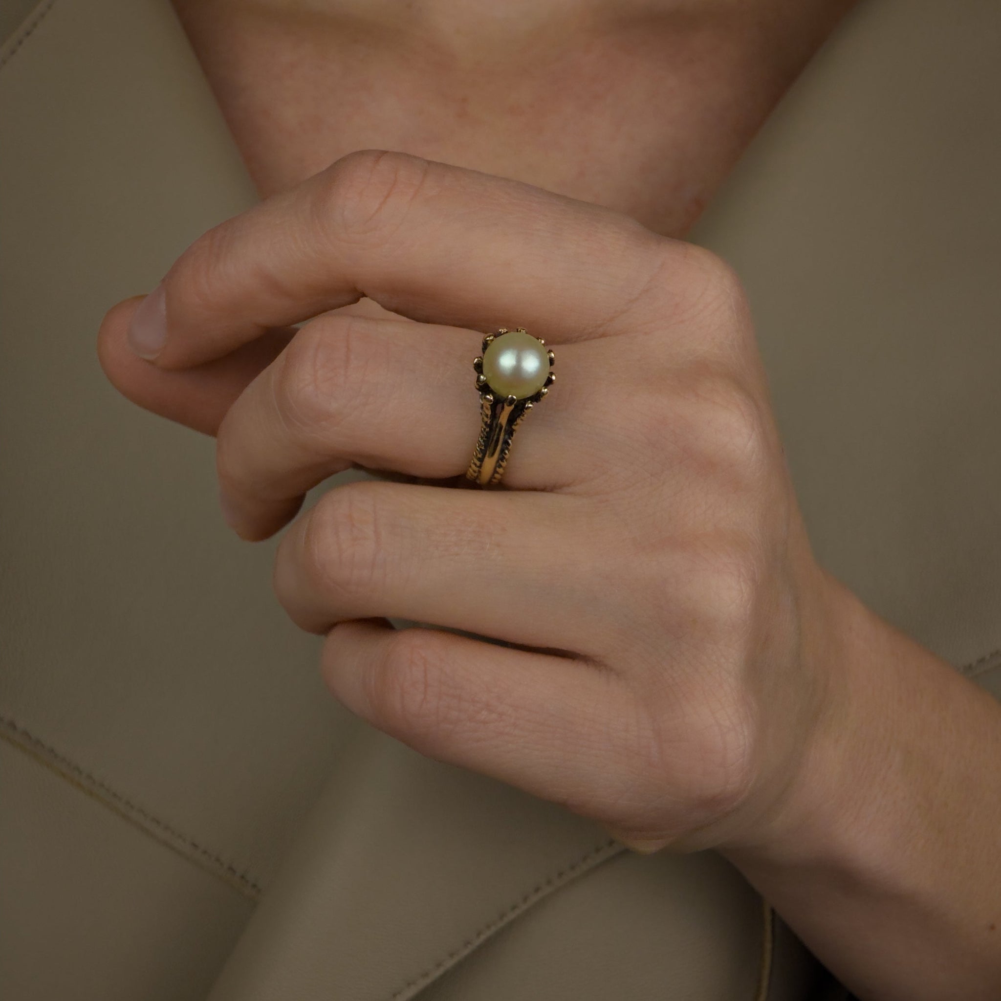 Gothic Pearl Ring