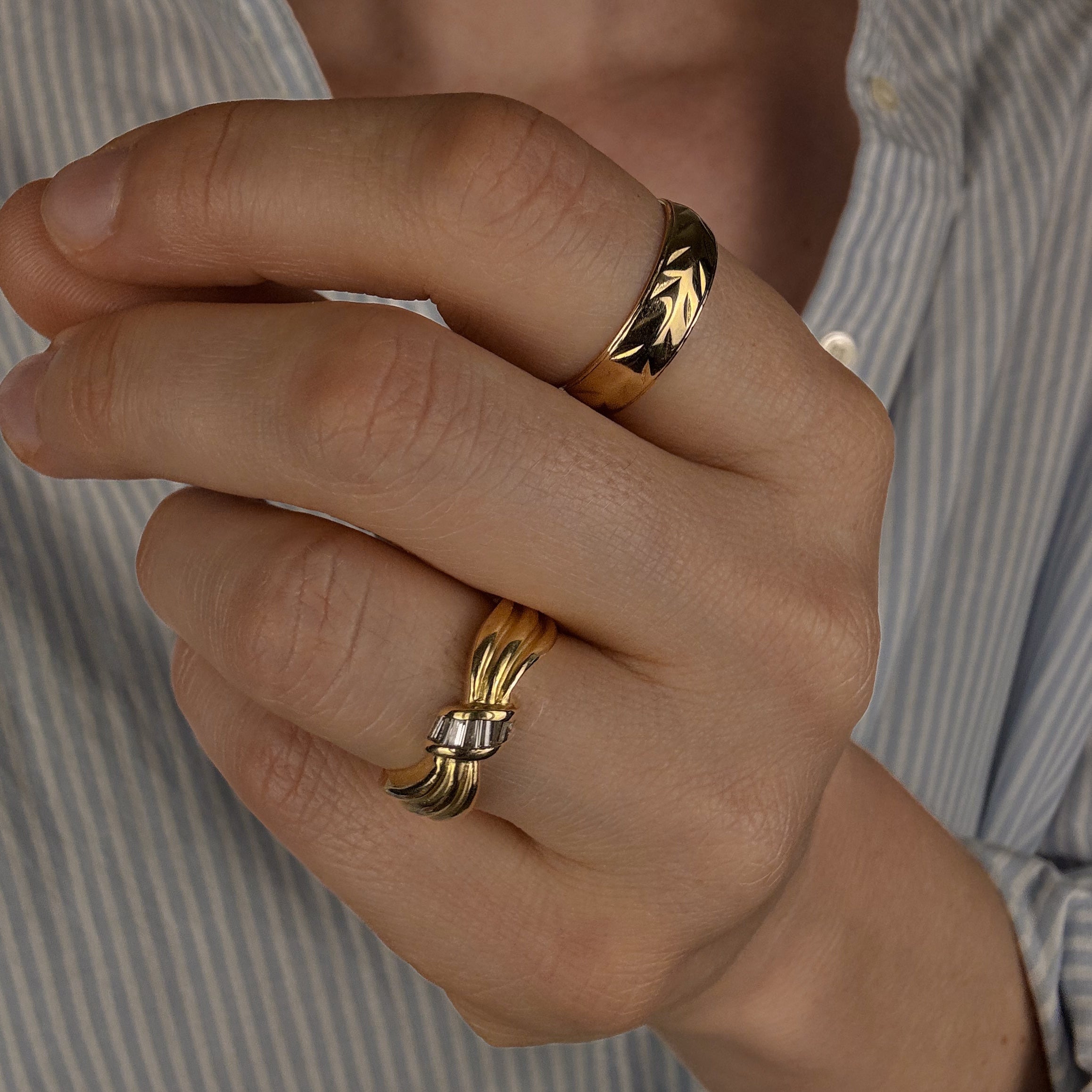 5.5mm Chevron Design Band