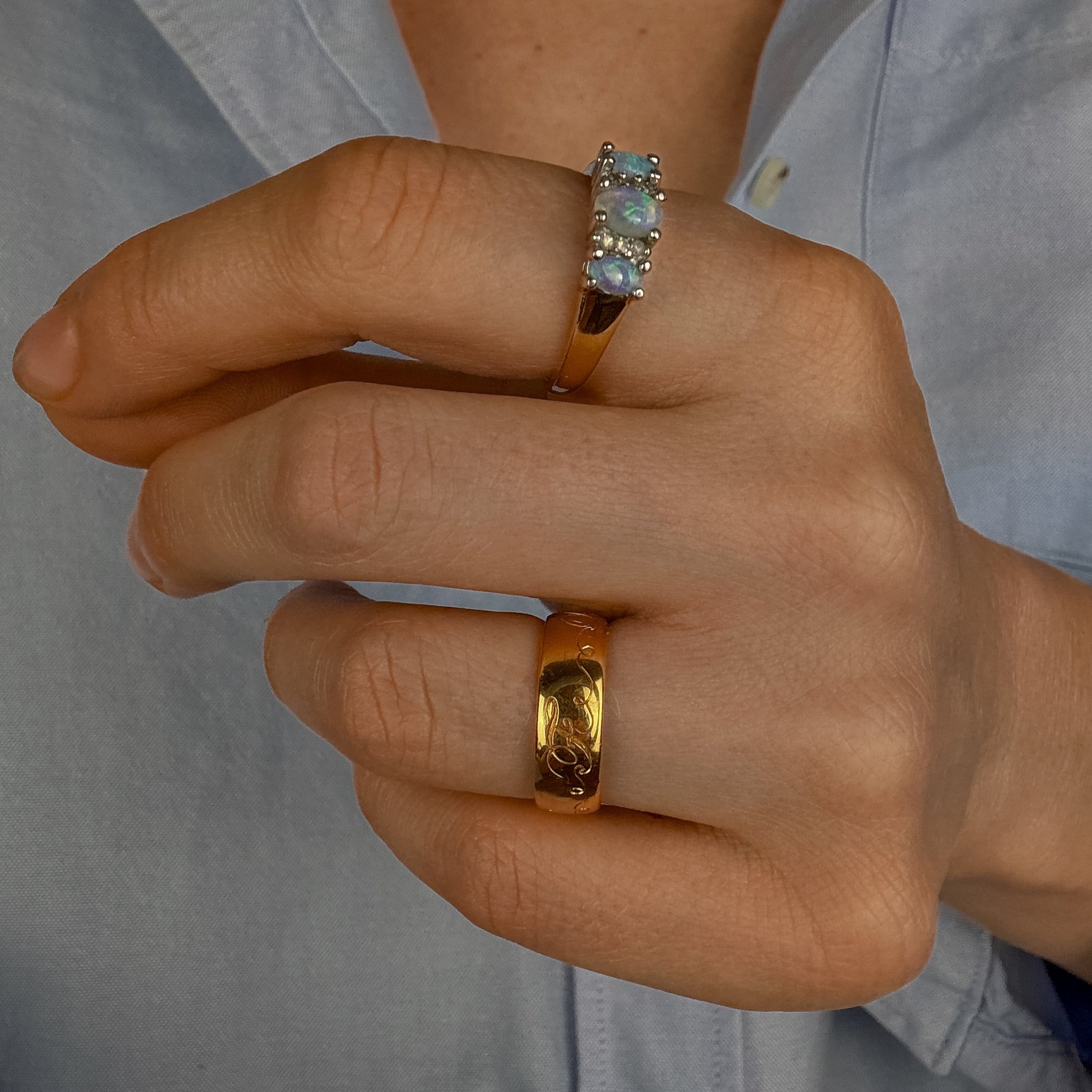 Opal Trilogy Ring