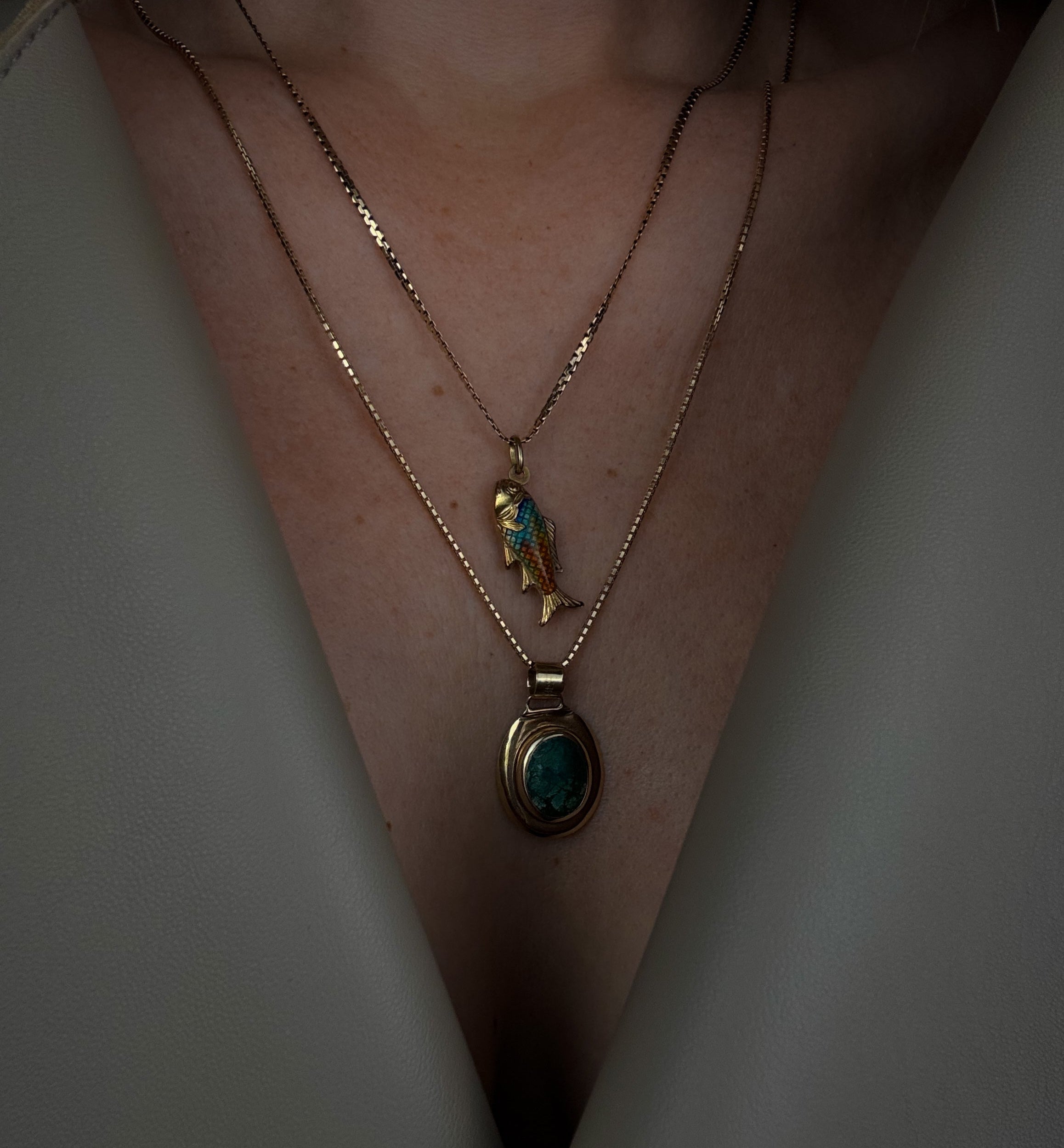 Enamel Fish Pendant