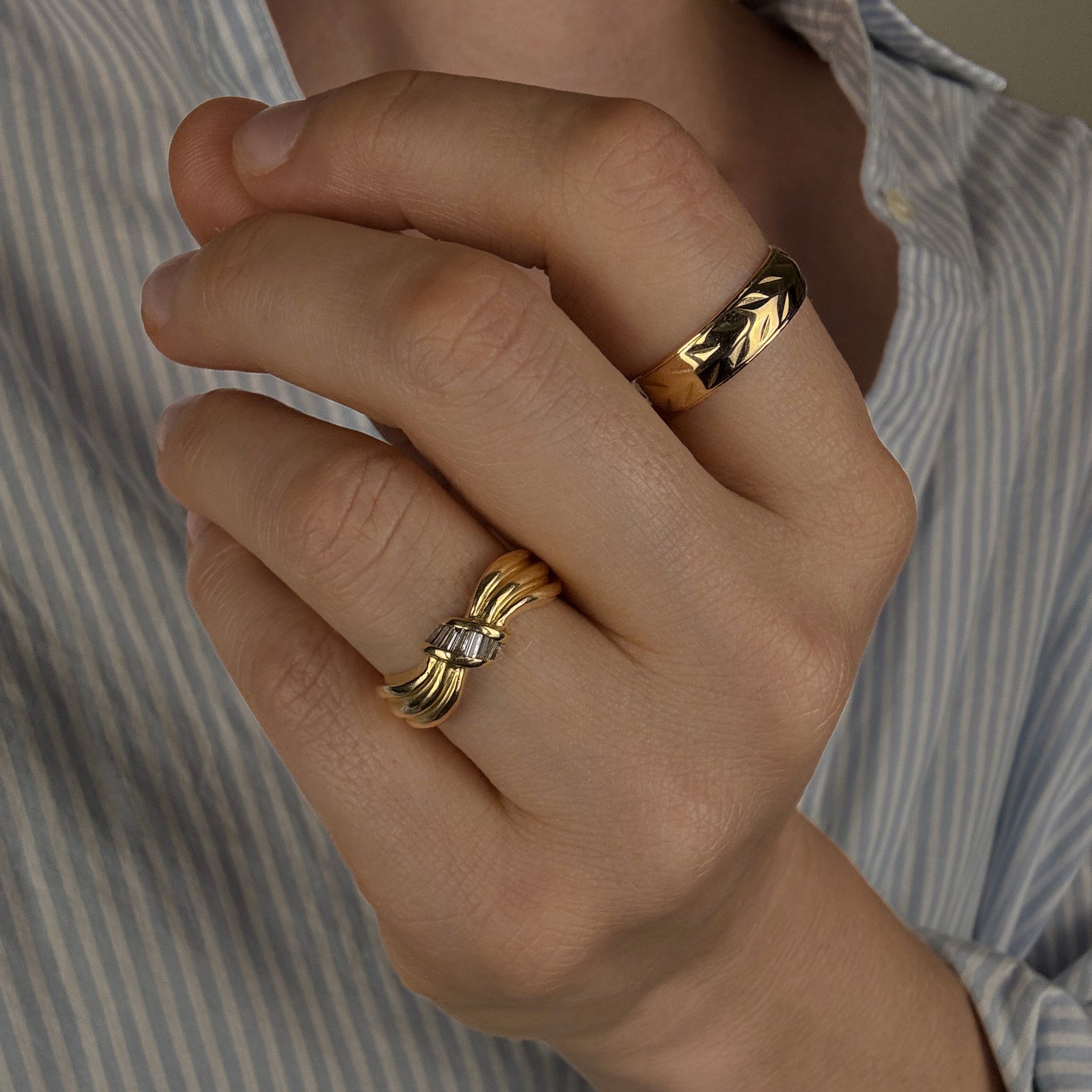 5.5mm Chevron Design Band