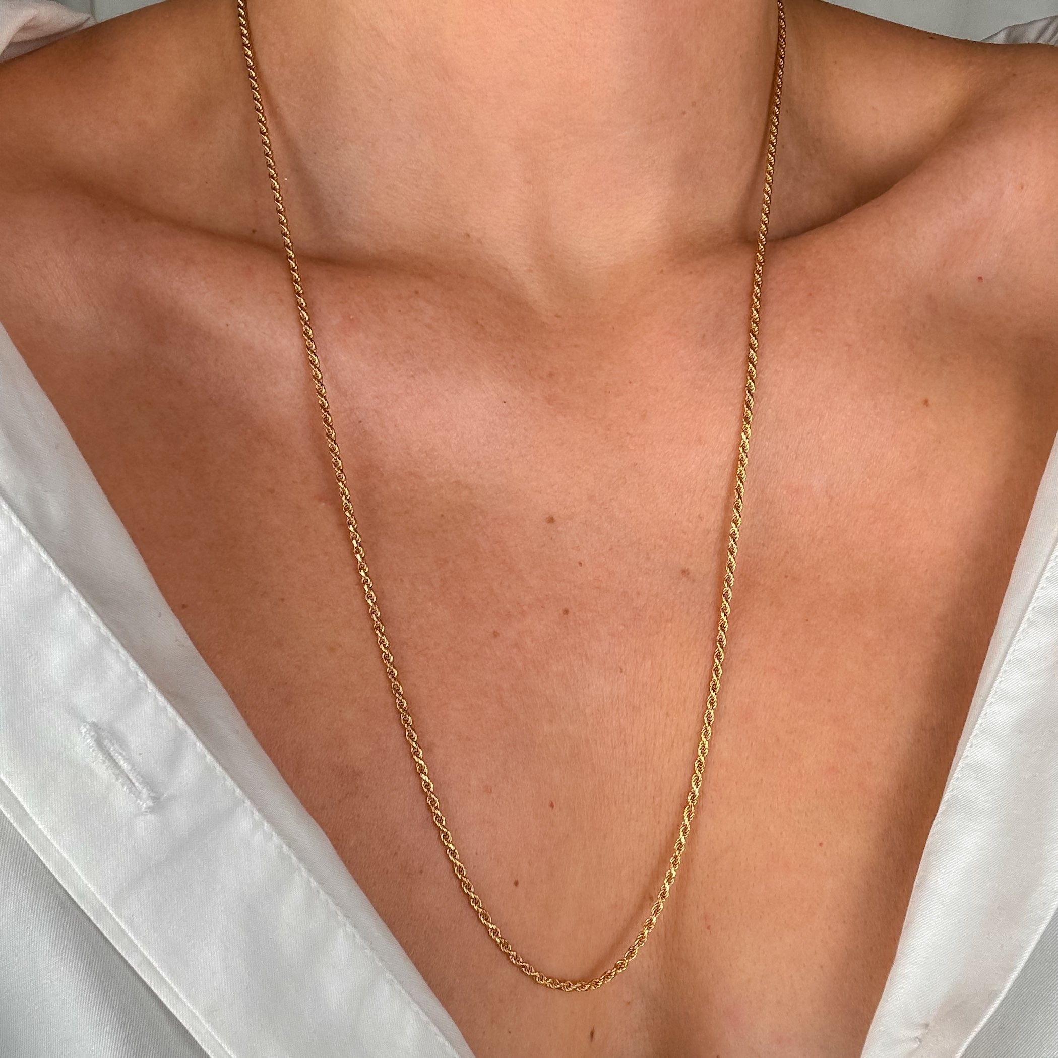 26" Solid Rope Chain Necklace