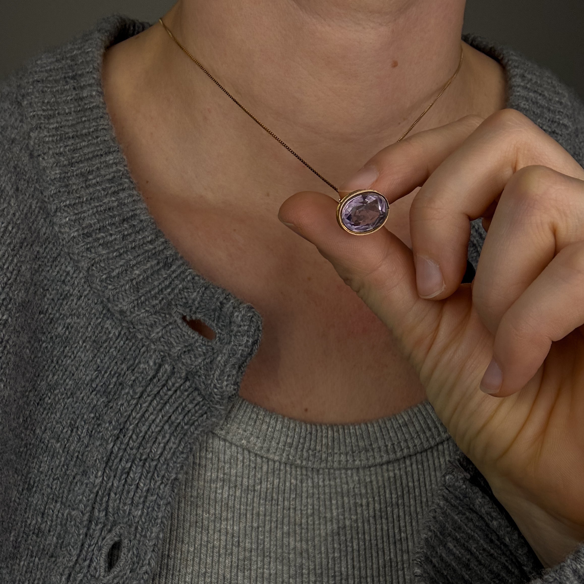 Antique Amethyst Watch Fob