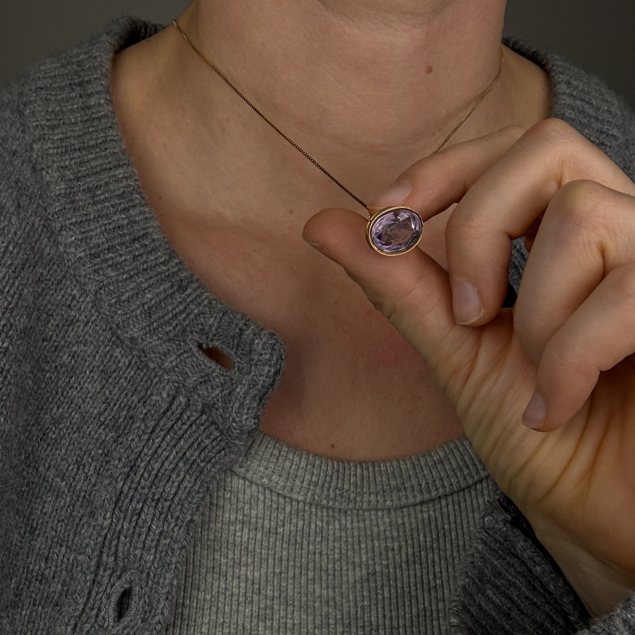 Antique Amethyst Watch Fob