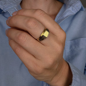 Vintage Geometric Signet Ring