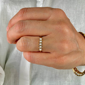 vintage Claw Set 5 Pearl Ring