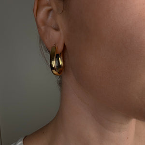 30.4 mm Oval Hoop Earrings