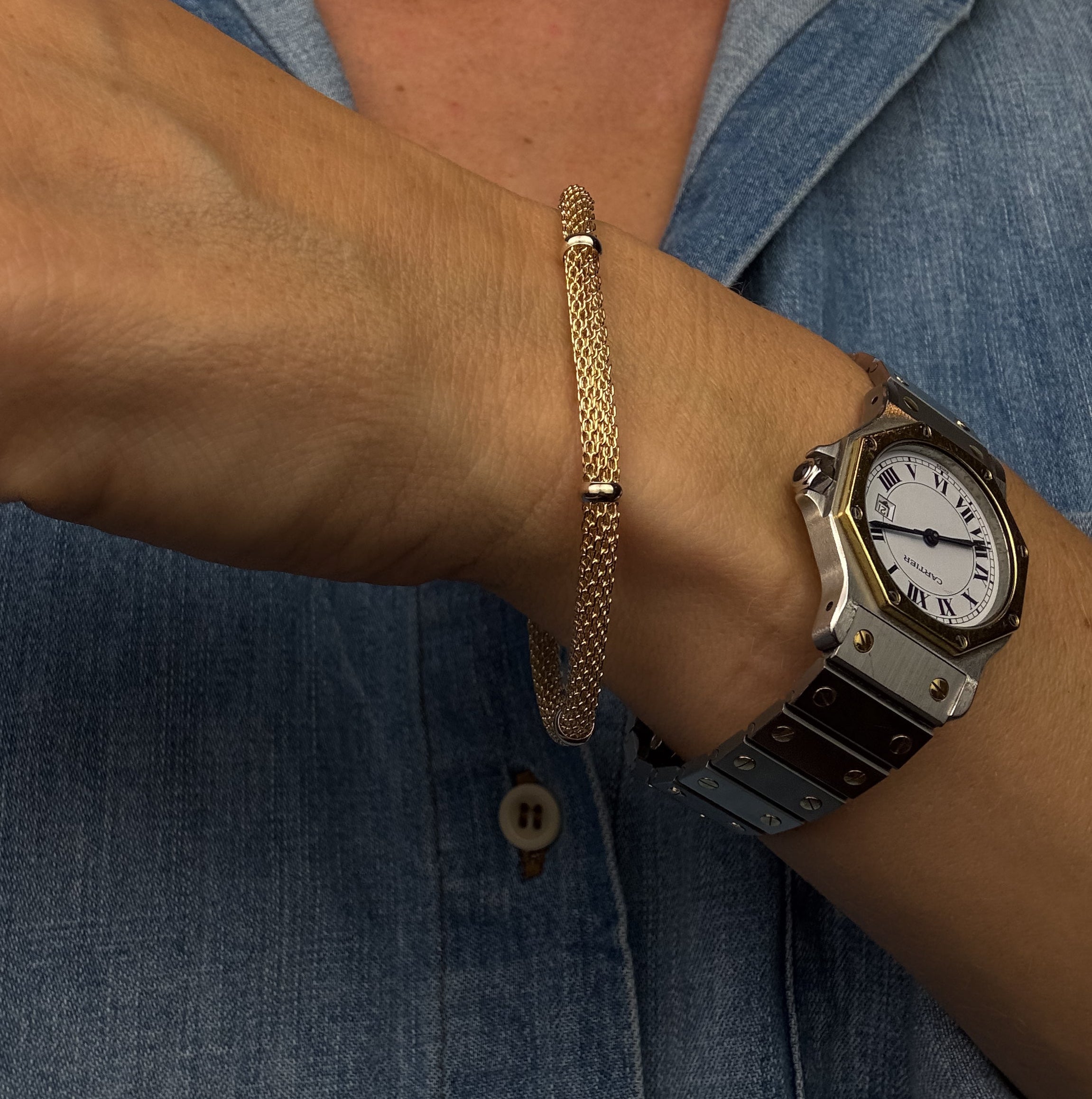 6.5" Mesh Gold Bracelet
